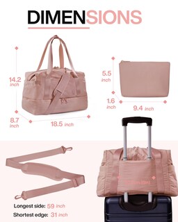 Foto 6 | Bolsa De Viaje Weekender Bags Bagsmart Con Compartimento Para Zapatos - Venta Internacional.