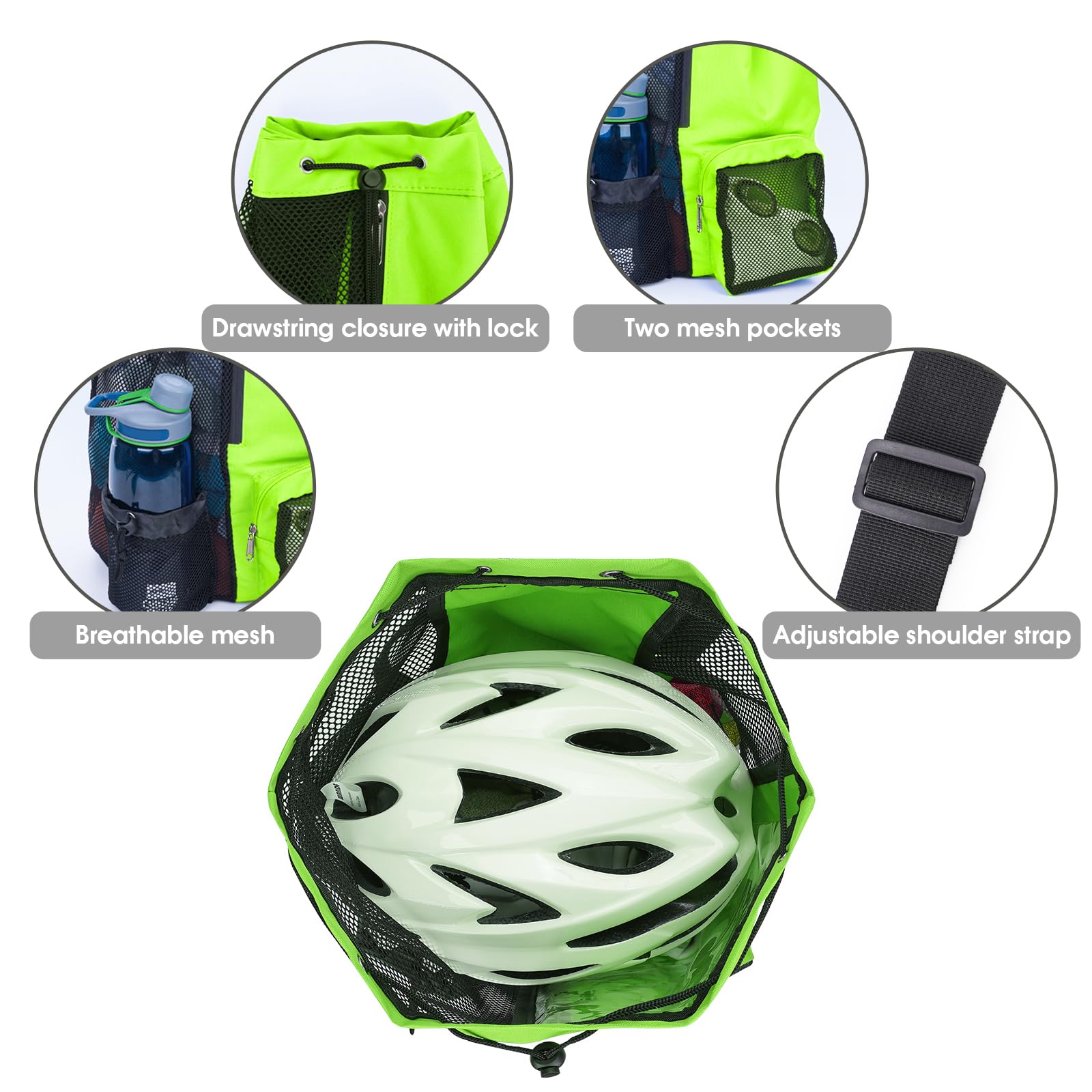 Foto 7 pulgar | Bolsa De Natación Wandf, Mochila De Malla Con Cordón, Impermeable, Verde - Venta Internacional.