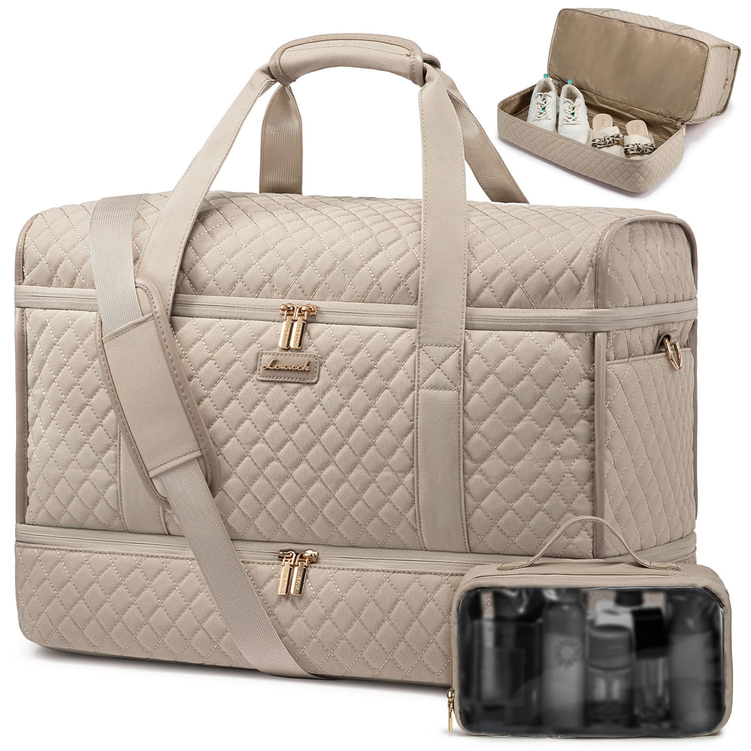 Foto 2 pulgar | Bolso De Fin De Semana Lovevook Grande Para Mujer Con Compartimento Para Zapatos - Venta Internacional.