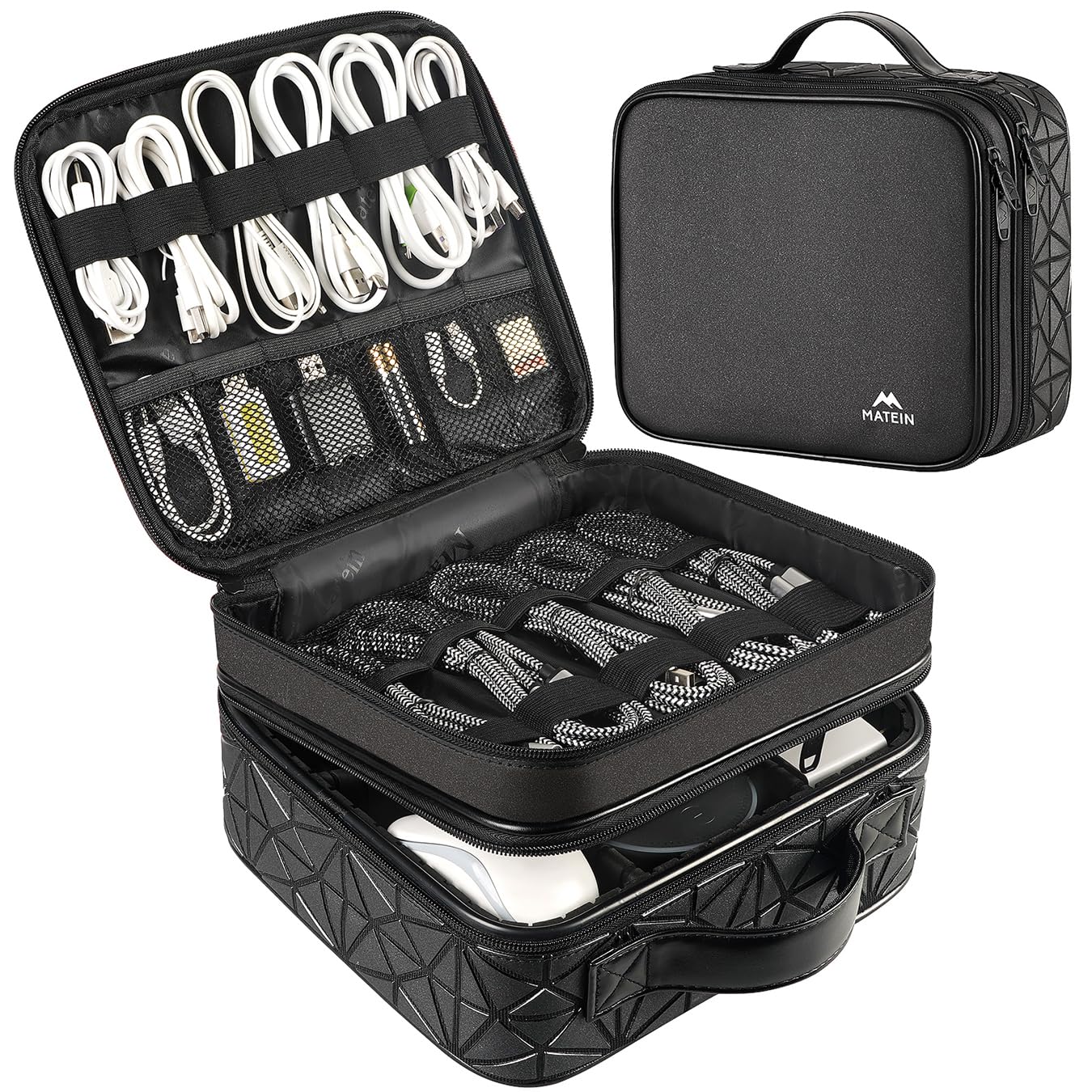 Foto 2 pulgar | Bolsa Organizadora De Cables Matein, Impermeable, Electrónica, De Viaje, Negra - Venta Internacional.