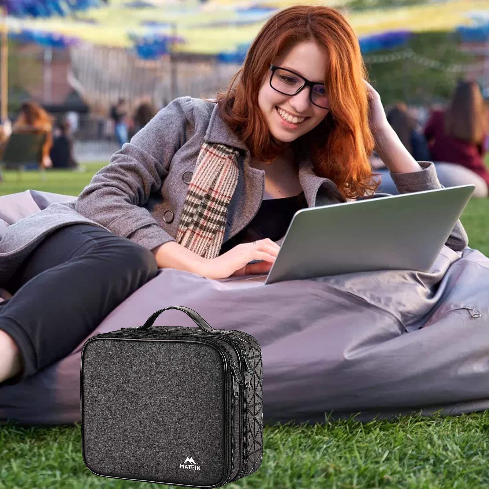 Foto 6 | Bolsa Organizadora De Cables Matein, Impermeable, Electrónica, De Viaje, Negra - Venta Internacional.