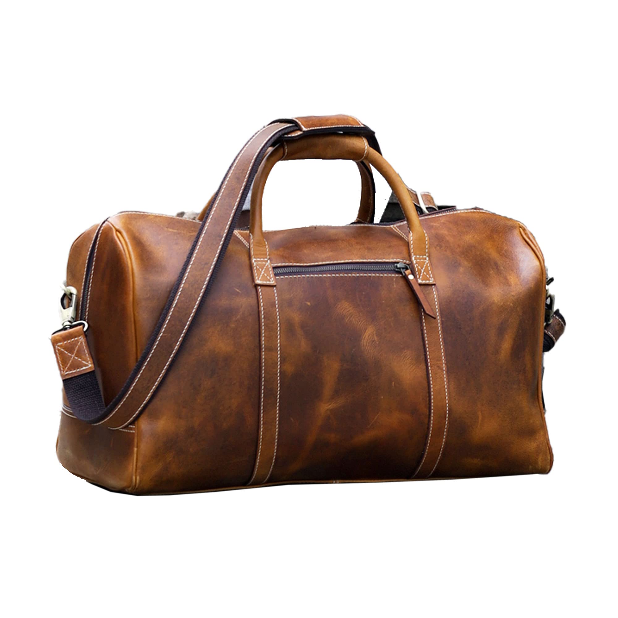 Foto 2 pulgar | Bolsa De Viaje Komalc De Piel De Grano Completo Para Viajes Durante La Noche, 20 Cm - Venta Internacional.