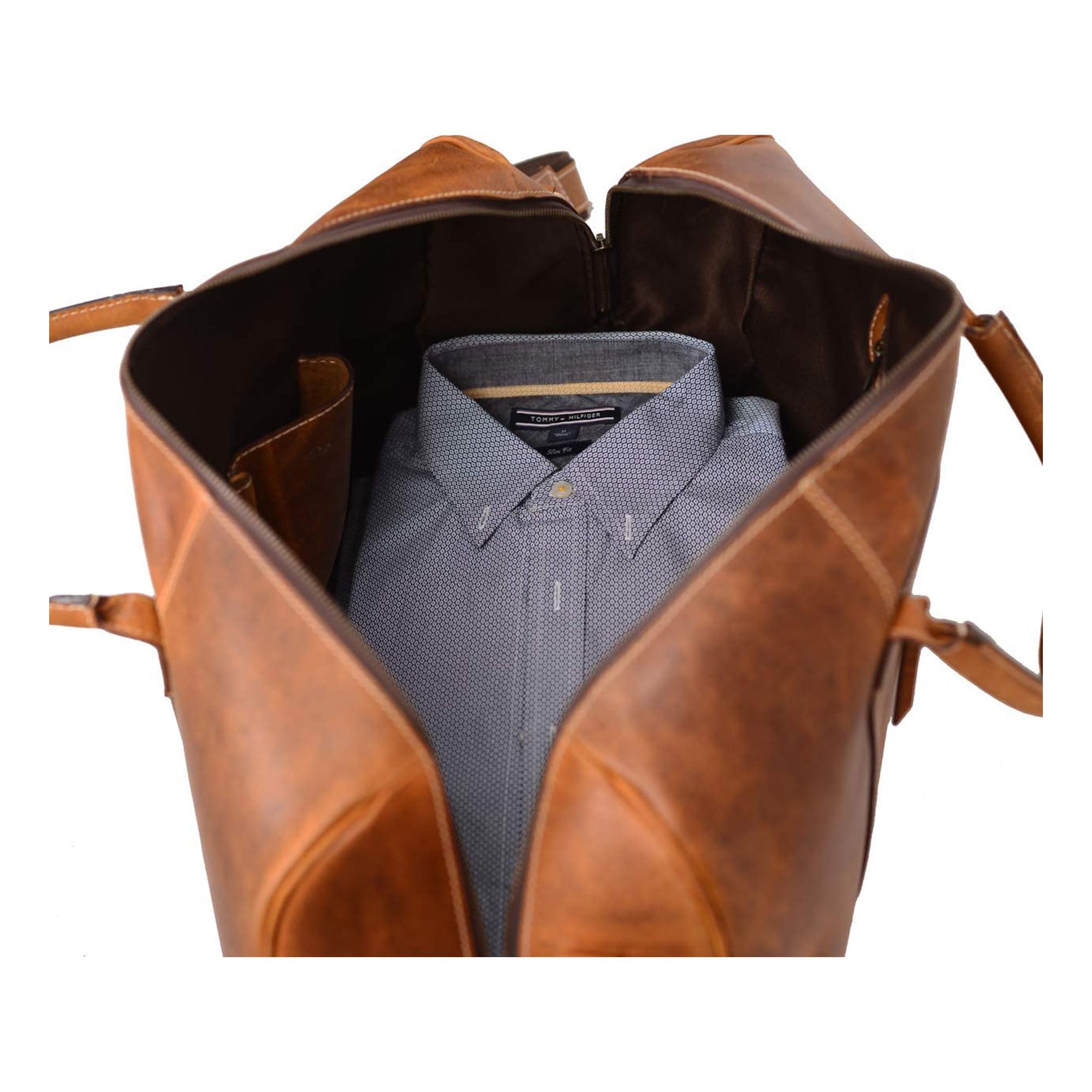 Foto 4 pulgar | Bolsa De Viaje Komalc De Piel De Grano Completo Para Viajes Durante La Noche, 20 Cm - Venta Internacional.