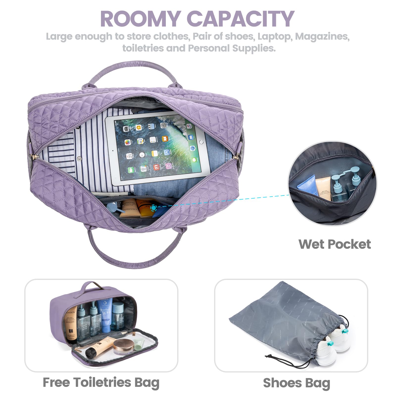 Foto 4 pulgar | Bolsa De Viaje Lovevook Weekender Para Mujer Con Portátil Comp - Venta Internacional.