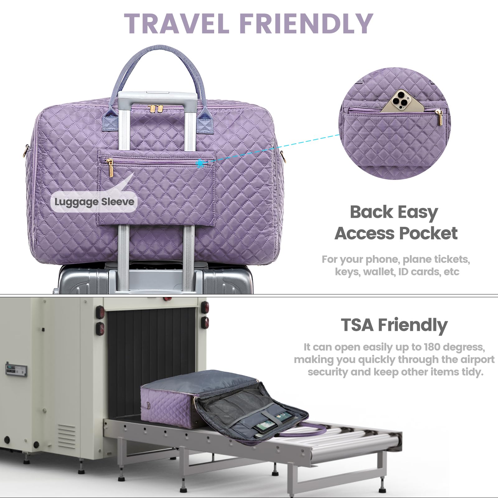 Foto 5 pulgar | Bolsa De Viaje Lovevook Weekender Para Mujer Con Portátil Comp - Venta Internacional.