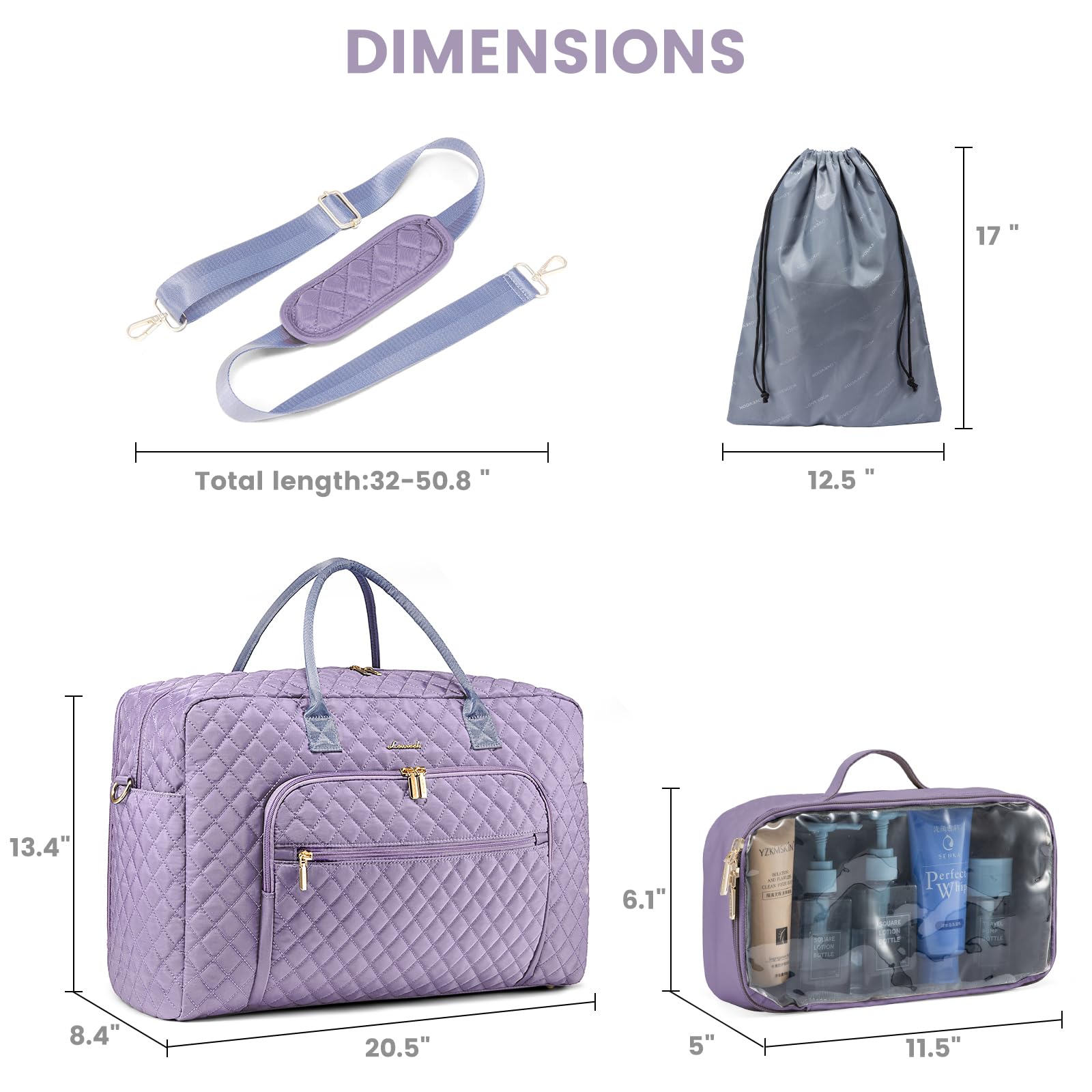 Foto 5 | Bolsa De Viaje Lovevook Weekender Para Mujer Con Portátil Comp - Venta Internacional.