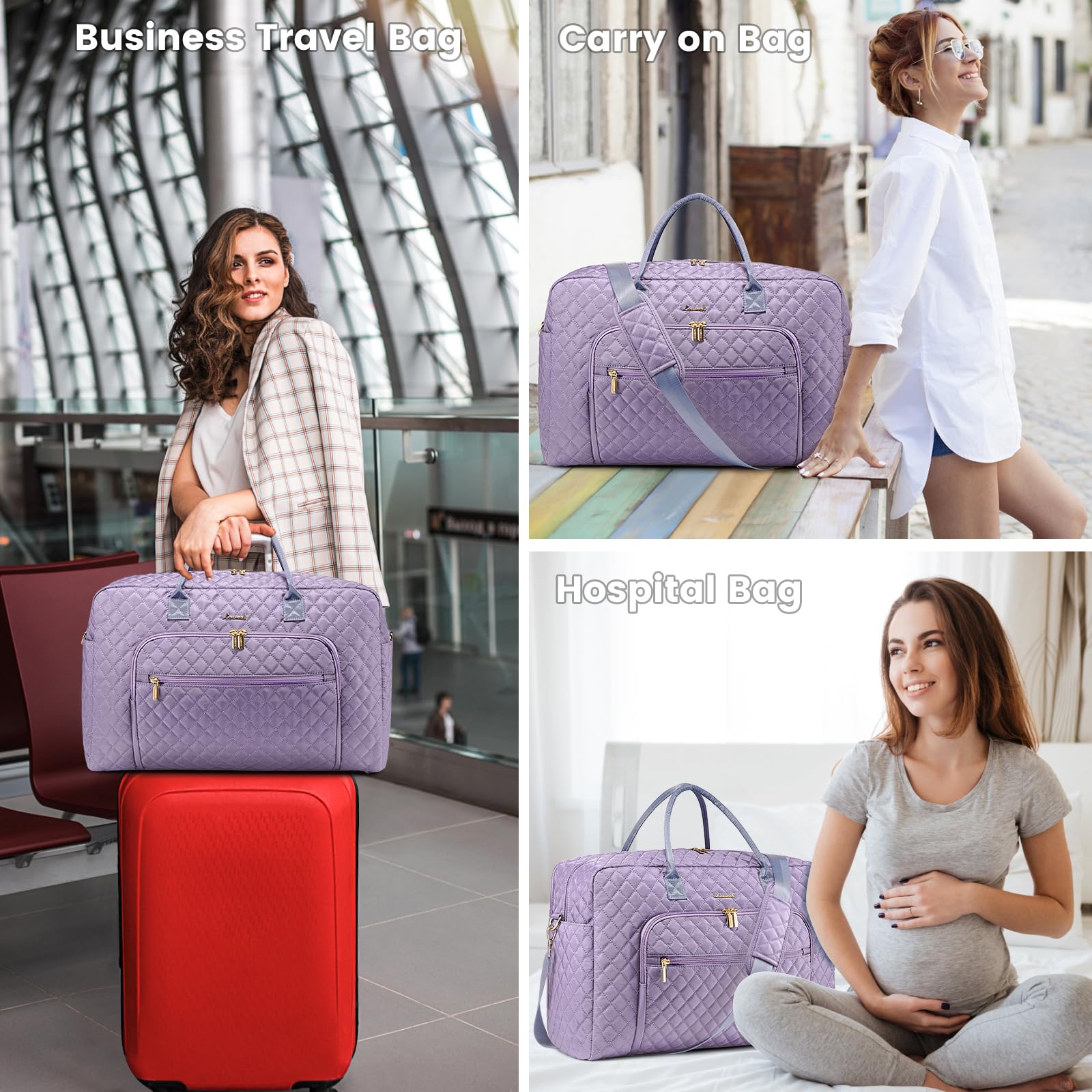 Foto 6 | Bolsa De Viaje Lovevook Weekender Para Mujer Con Portátil Comp - Venta Internacional.