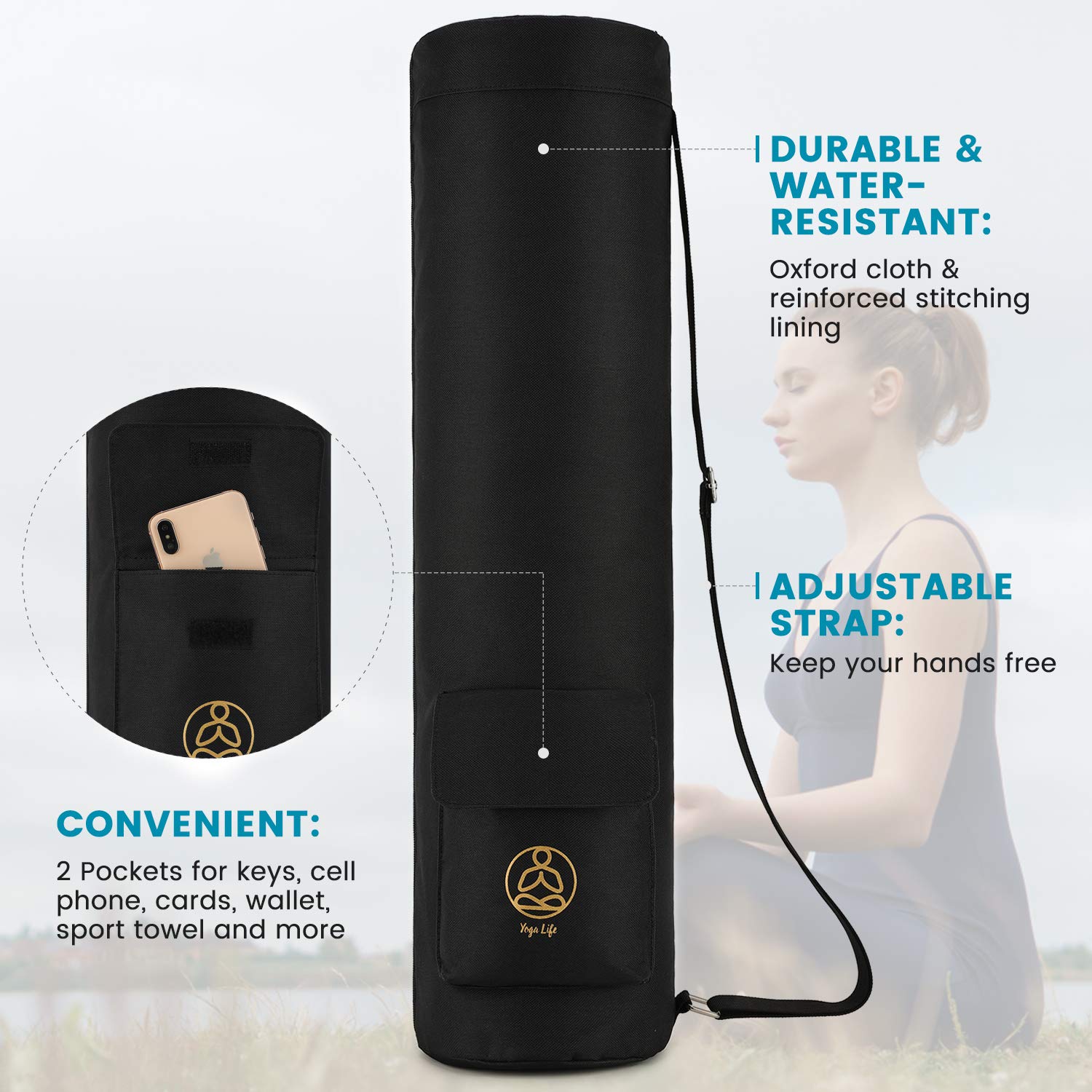 Foto 3 pulgar | Bolsa De Esterilla De Yoga Gonex Para Esterillas De Yoga Para Mujeres Y Hombres - Venta Internacional.