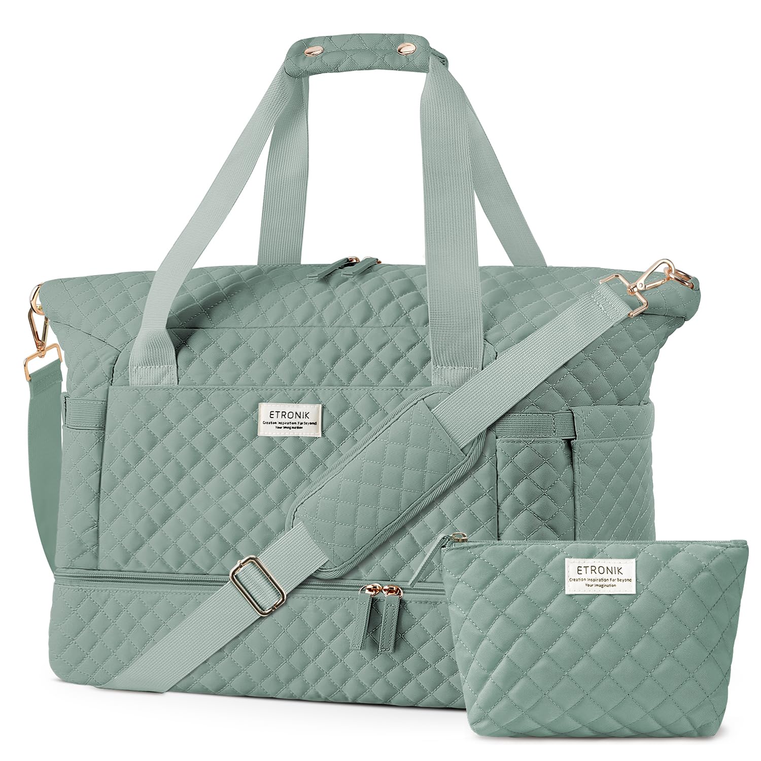 Foto 2 pulgar | Bolsa De Viaje Etronik Para Mujer, Bolsa De Gimnasio Con Compartimento Para Zapatos - Venta Internacional.