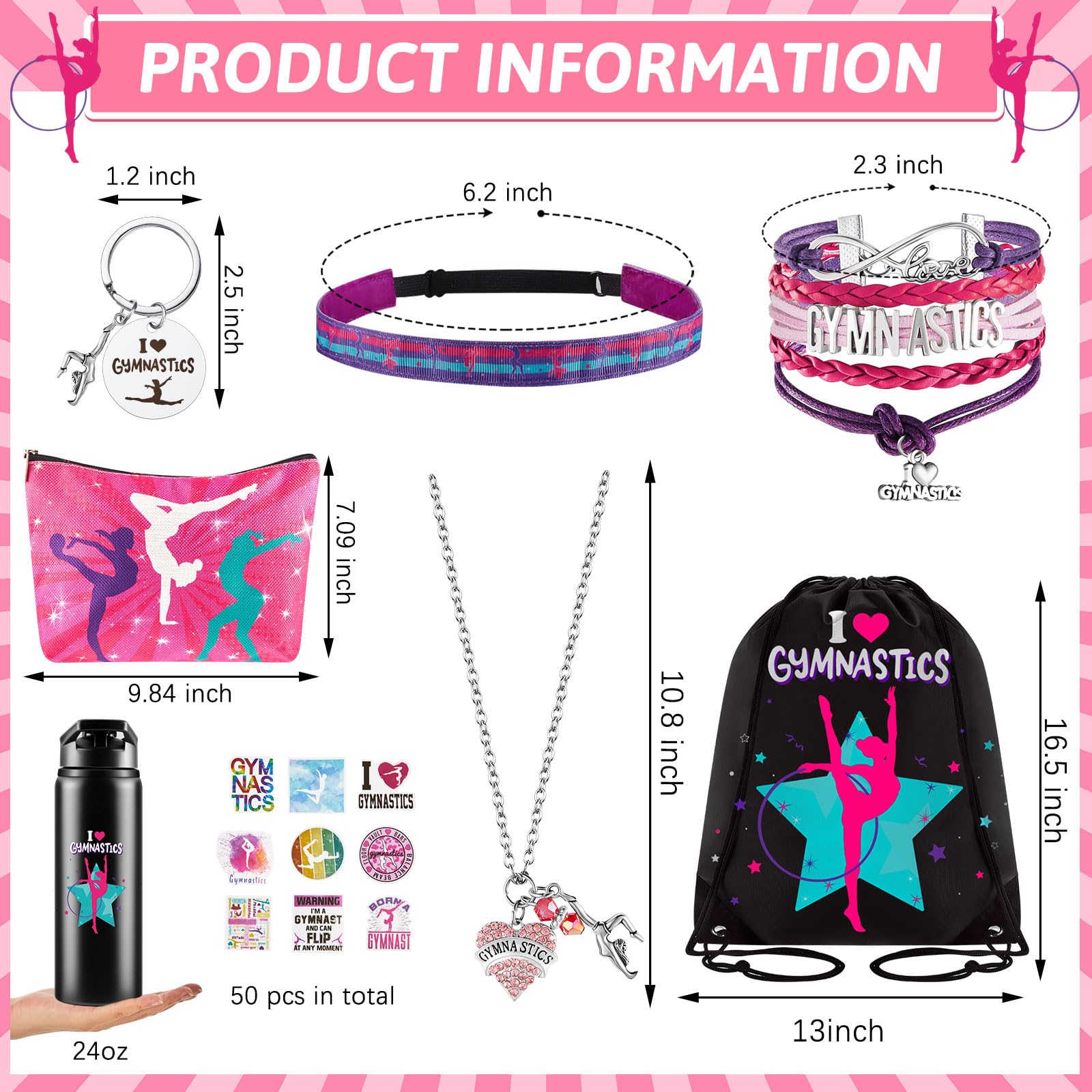 Foto 3 pulgar | Set De Regalo De Gimnasia Kigeli Para Niñas Con Bolsa Con Cordón Y Más - Venta Internacional.