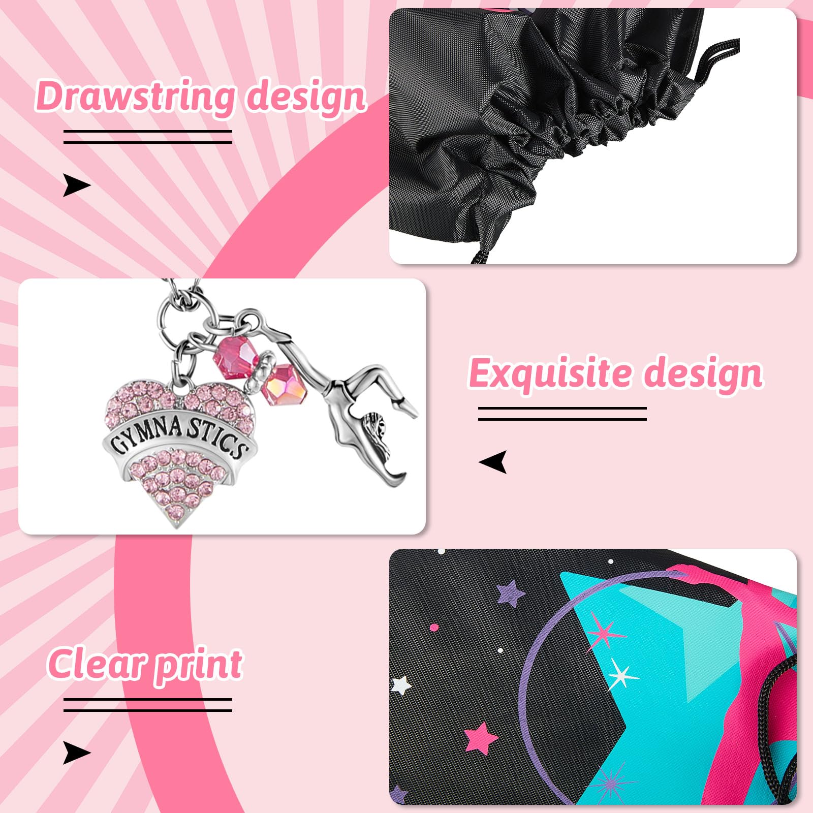 Foto 4 pulgar | Set De Regalo De Gimnasia Kigeli Para Niñas Con Bolsa Con Cordón Y Más - Venta Internacional.