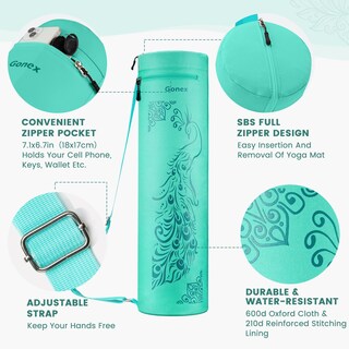 Foto 3 | Bolsa Para Esterilla De Yoga Gonex Con Cierre Completo Y Bolsillo Húmedo Para Mujeres Y Hombres - Venta Internacional.