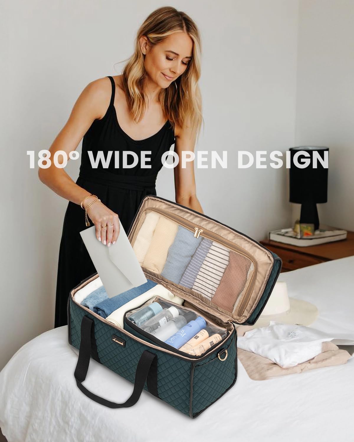 Foto 4 | Set De 3 Bolsas De Viaje Lovevook Travel Weekender Para Mujer - Venta Internacional.
