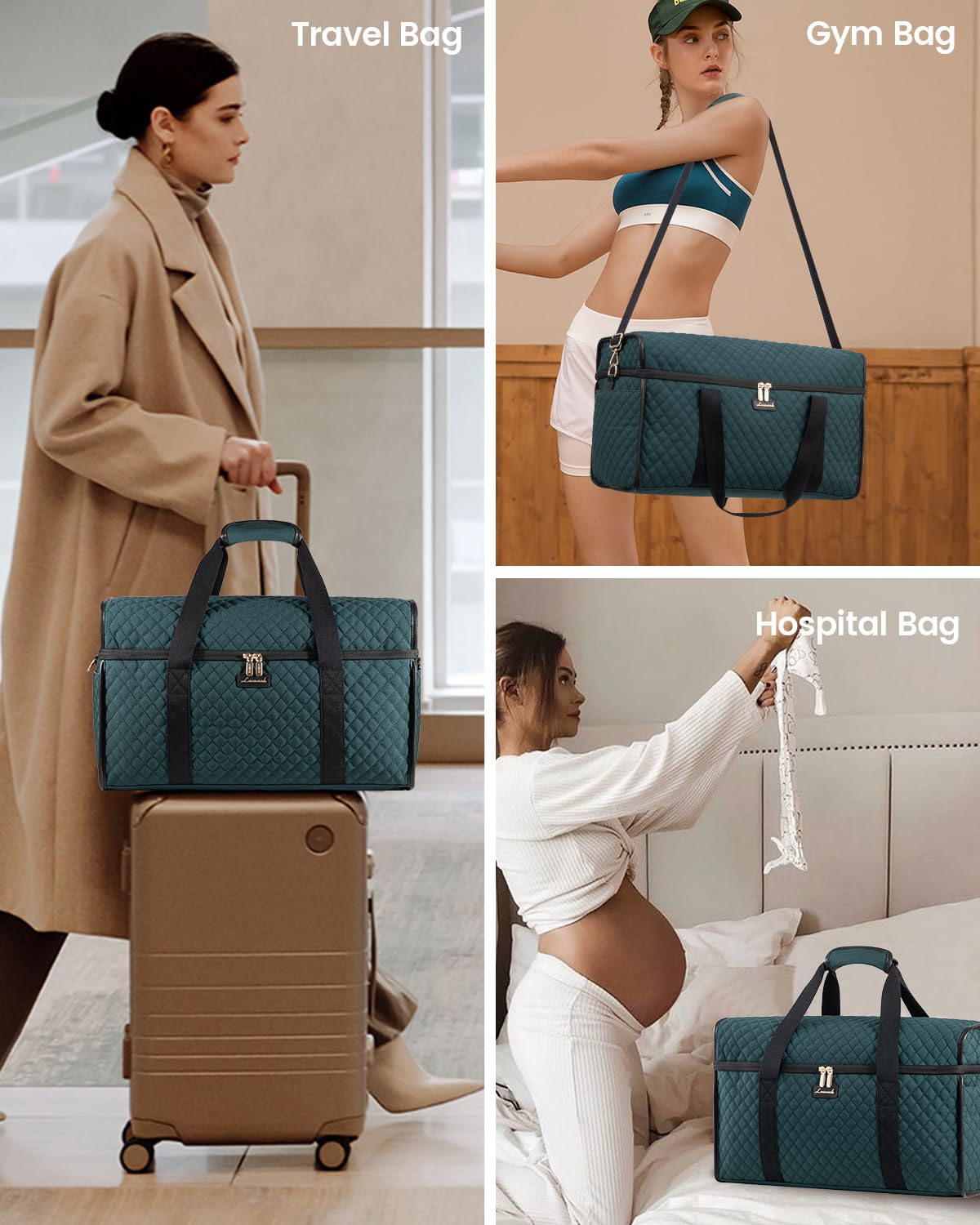 Foto 7 | Set De 3 Bolsas De Viaje Lovevook Travel Weekender Para Mujer - Venta Internacional.