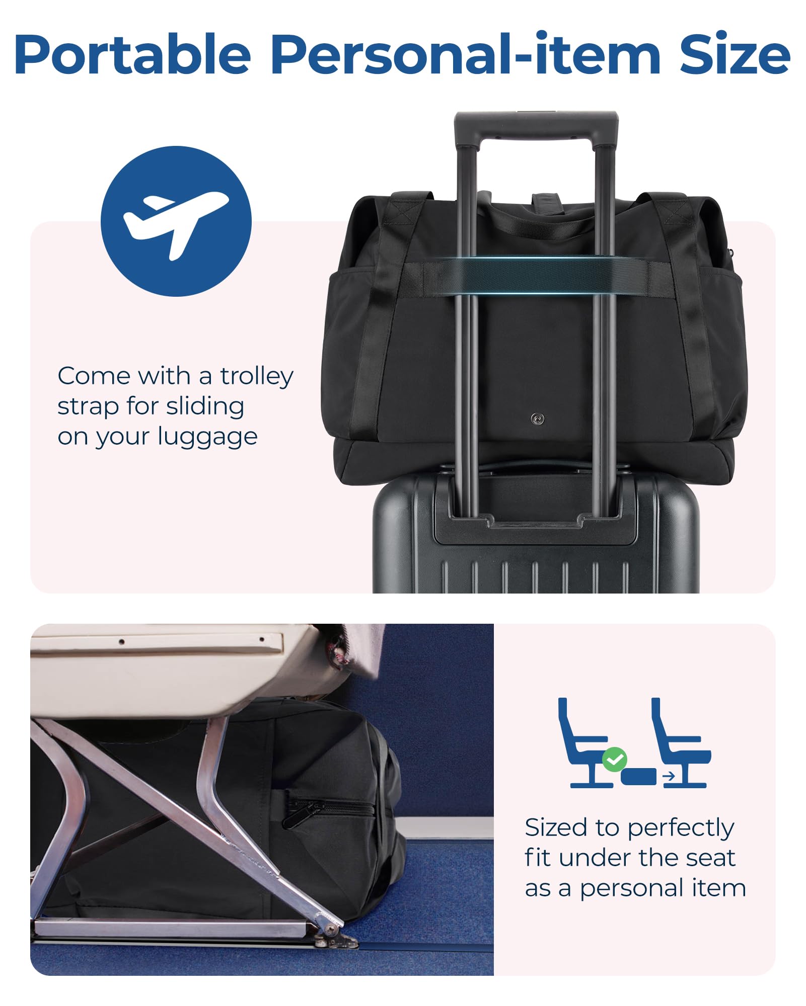 Foto 4 pulgar | Bolsa De Fin De Semana Bagsmart Para Spirit Airlines 23l Para Mujer - Venta Internacional.