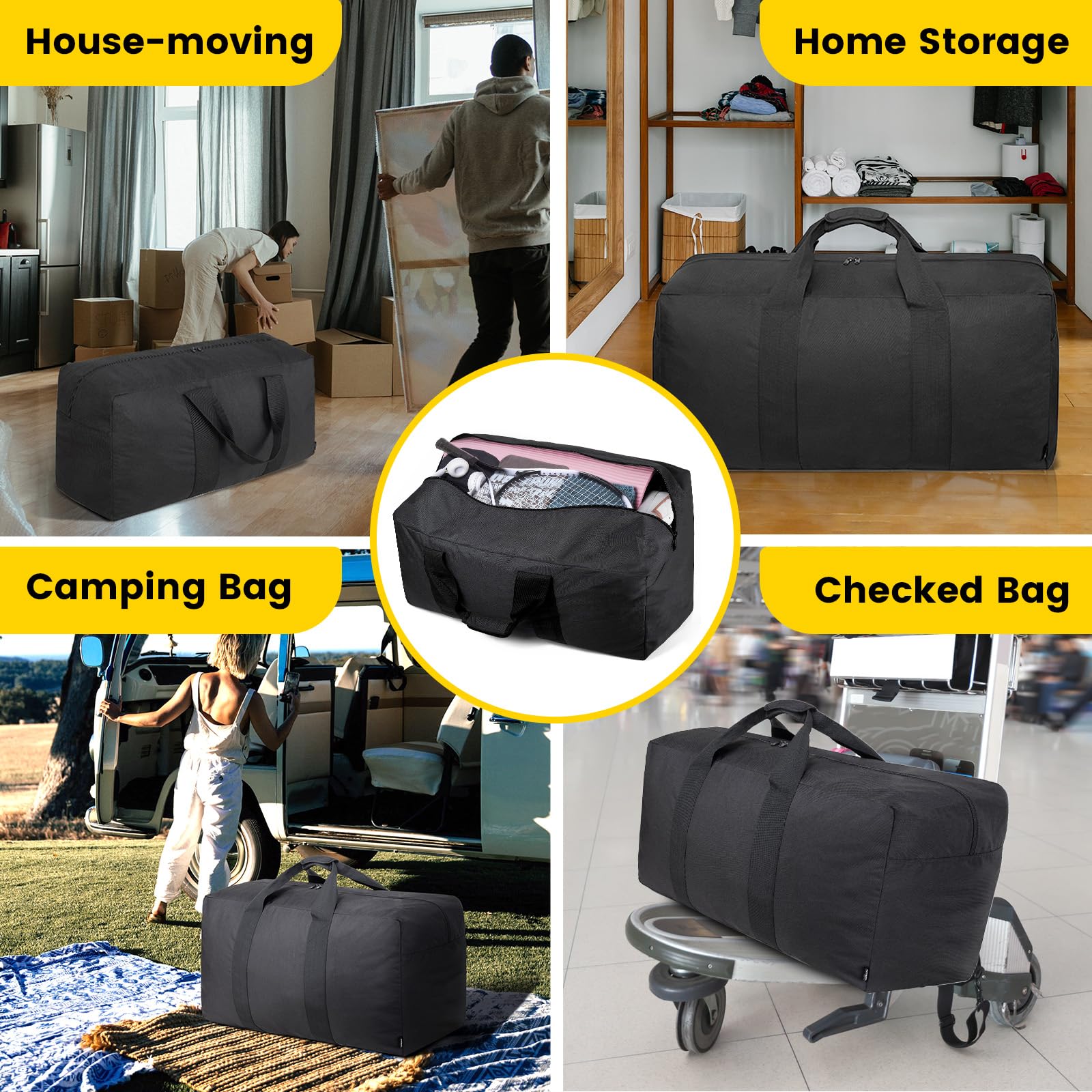 Foto 7 pulgar | Bolsa De Viaje Vorspack Extra Grande De 100 Litros, Color Negro - Venta Internacional.