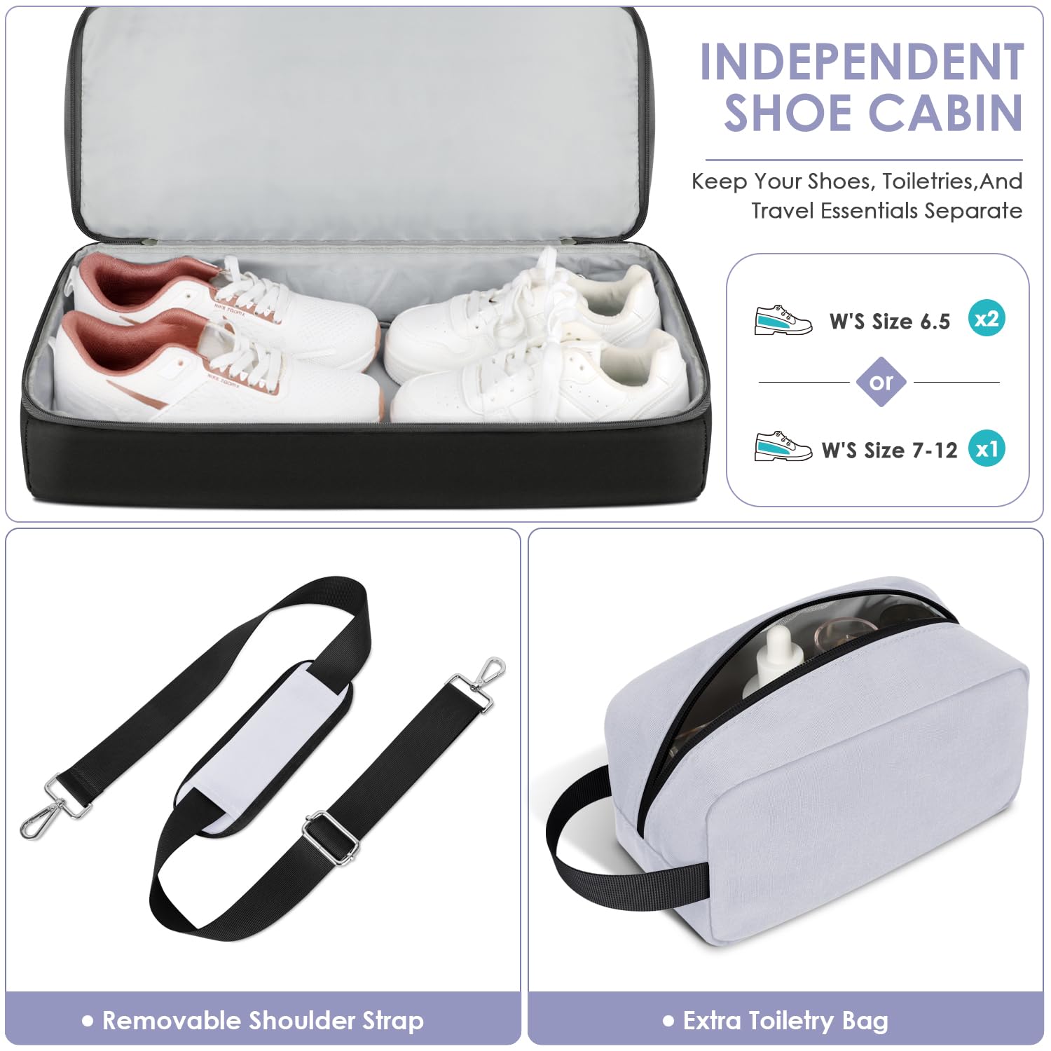 Foto 3 pulgar | Bolsa De Viaje Etronik Duffle & Gym Con Compartimento Para Zapatos, 42 L - Venta Internacional.