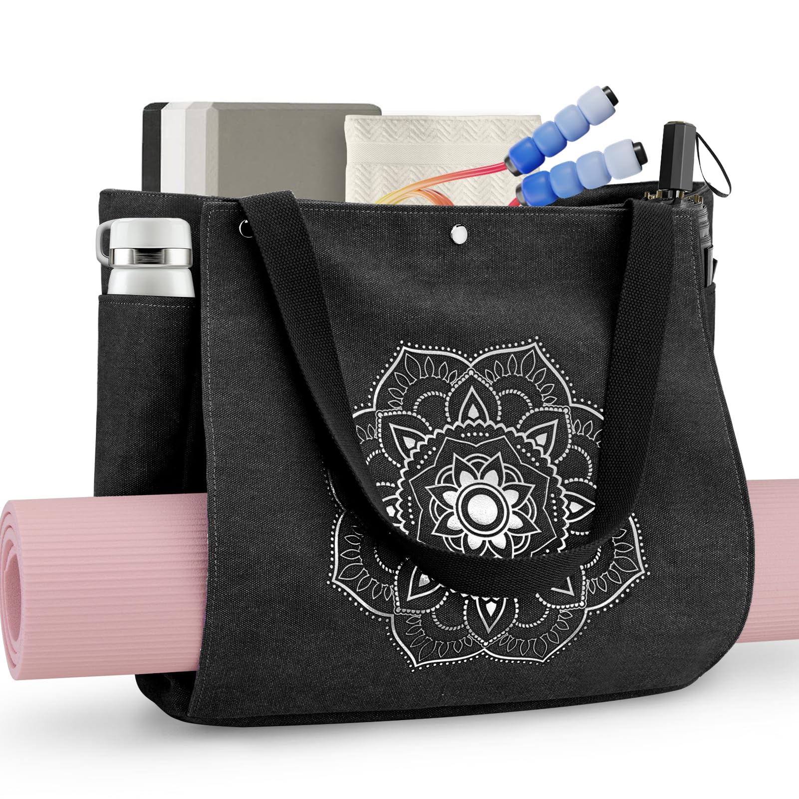 Foto 8 pulgar | Bolsa Para Esterilla De Yoga Gonex, Bolsa De Lona Negra - Venta Internacional.