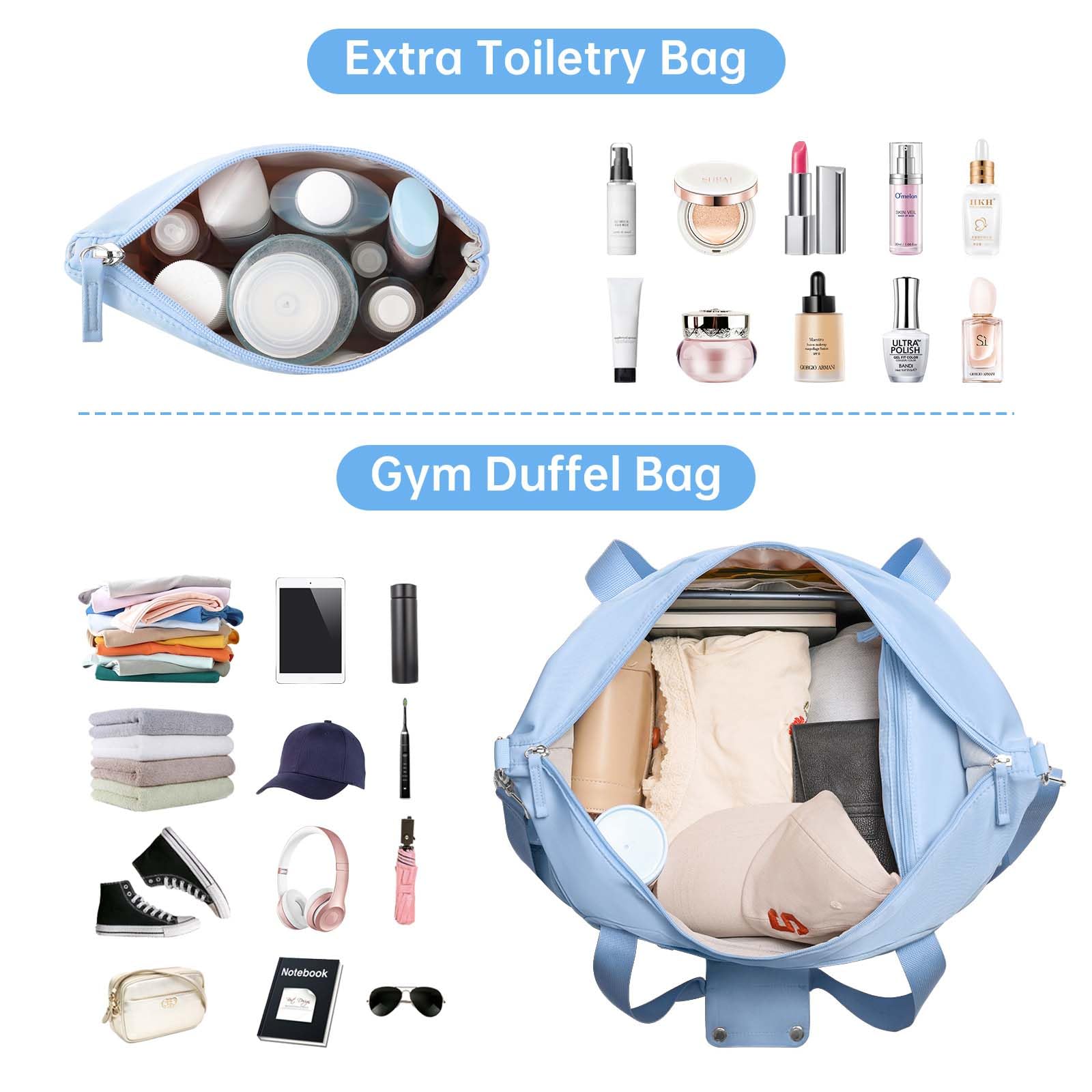 Foto 5 pulgar | Bolsa Deportiva Etronik Para Mujer De 47 Litros Con Compartimento Para Zapatos, Color Azul - Venta Internacional.