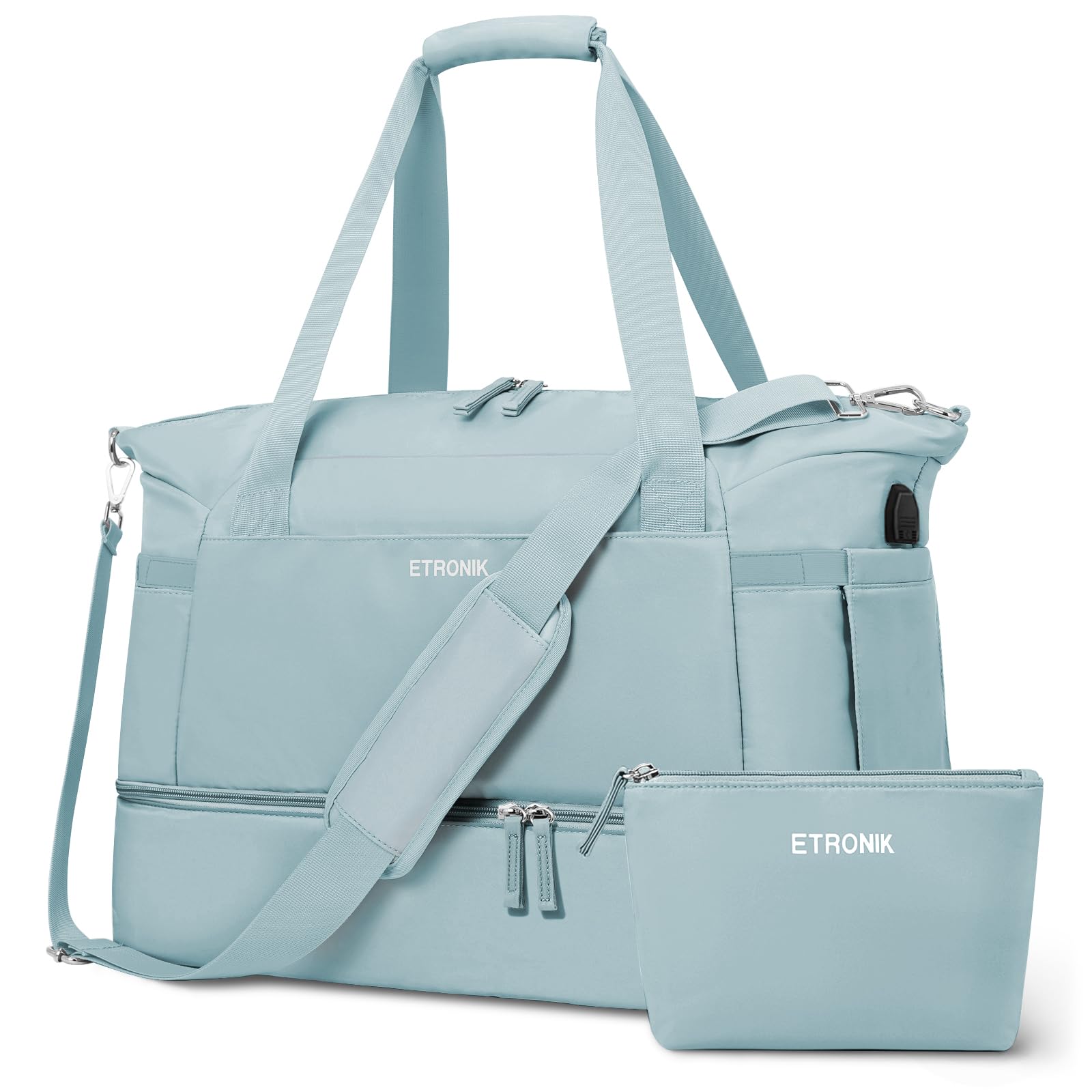 Bolsa De Gimnasio Etronik Para Mujer, Bolsa De Viaje Con Compartimento Para Zapatos - Venta Internacional.