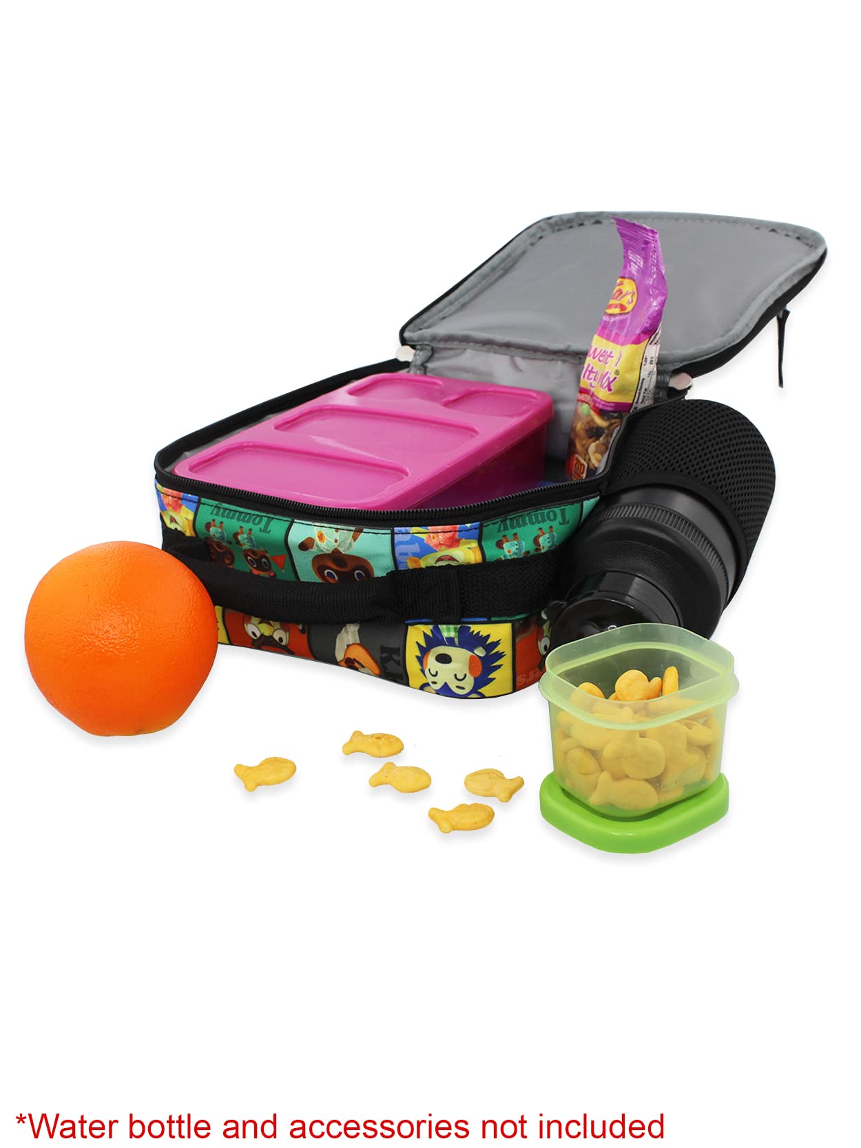 Foto 6 | Fiambrera Nintendo Animal Crossing Kids Con Aislamiento Negro - Venta Internacional.