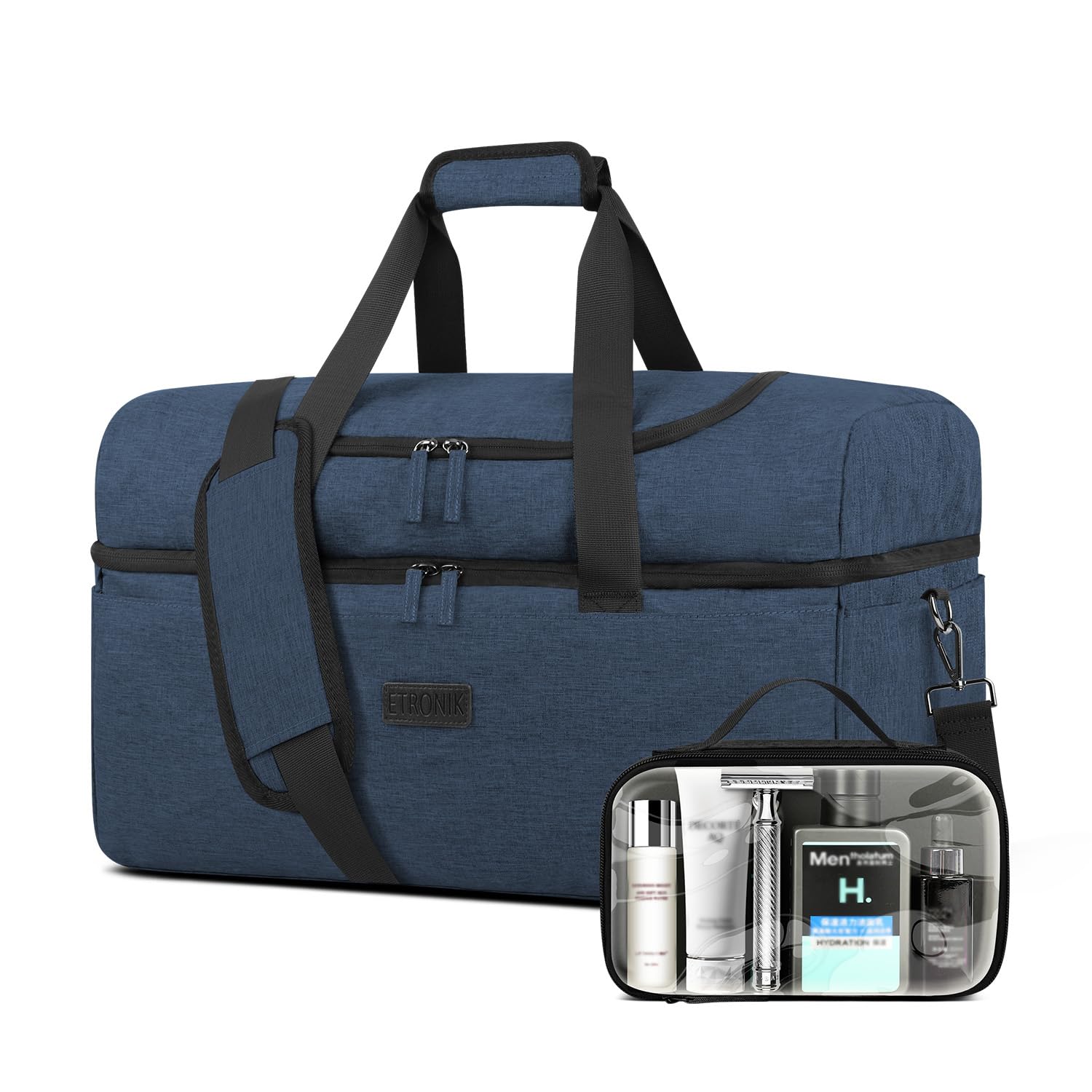 Foto 2 pulgar | Bolsa De Viaje Etronik Para Hombre Y Mujer Con Compartimento Para Zapatos 42 L, Color Azul - Venta Internacional.