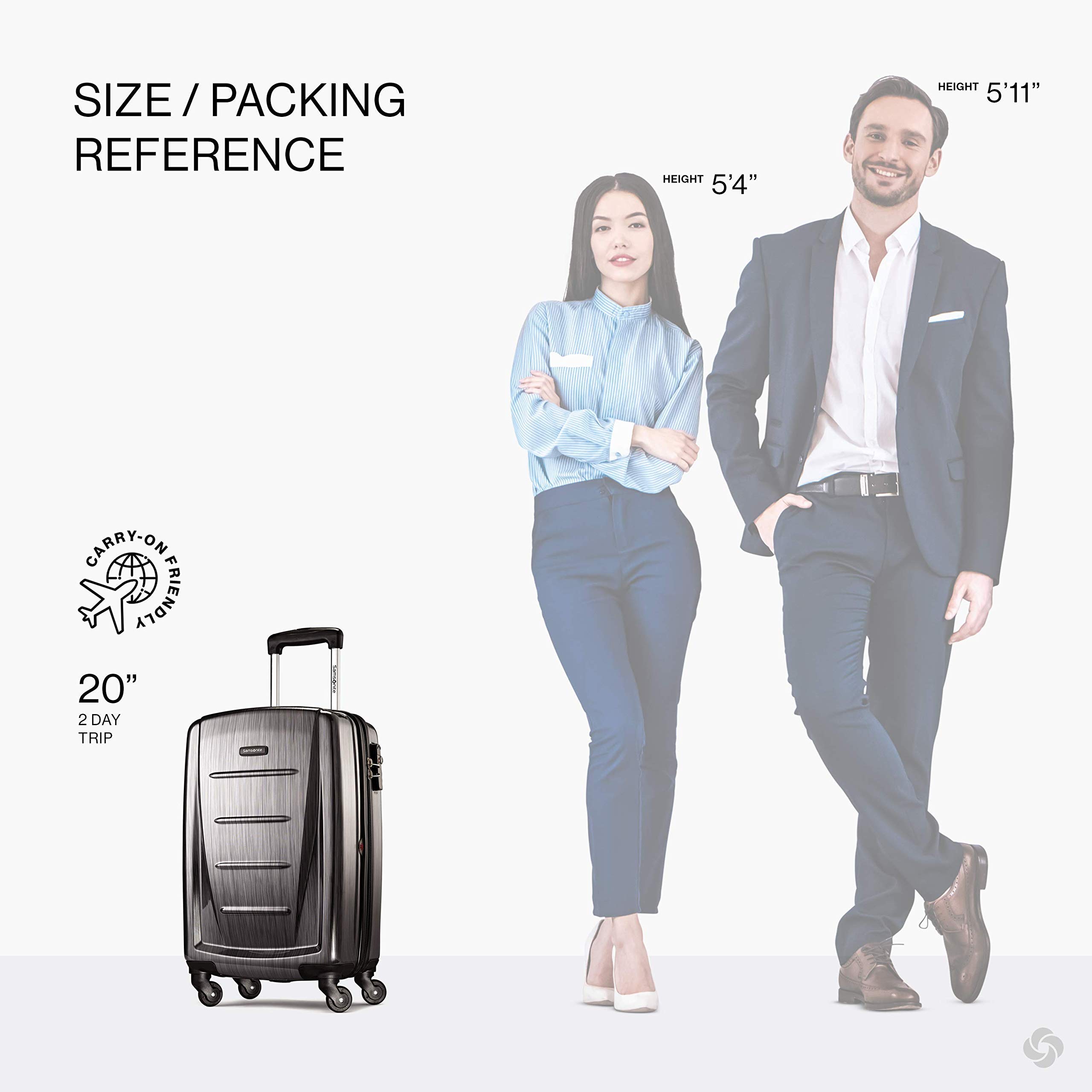 Foto 3 pulgar | Equipaje De Mano Rígido Para Samsonite Winfield 2, 20 Pulgadas, Color Carbón - Venta Internacional.