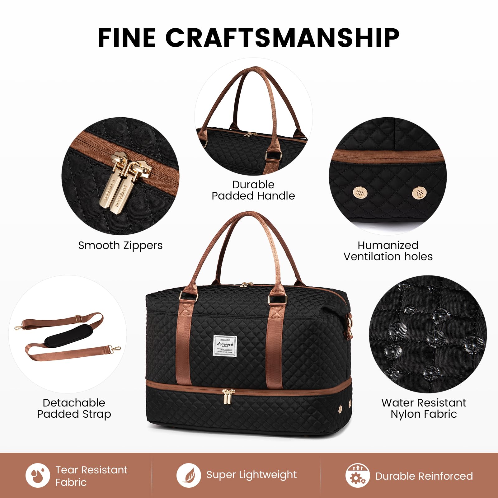 Foto 6 pulgar | Bolsa De Viaje Lovevook Para Mujer Con Compartimento Para Zapatos - Venta Internacional.