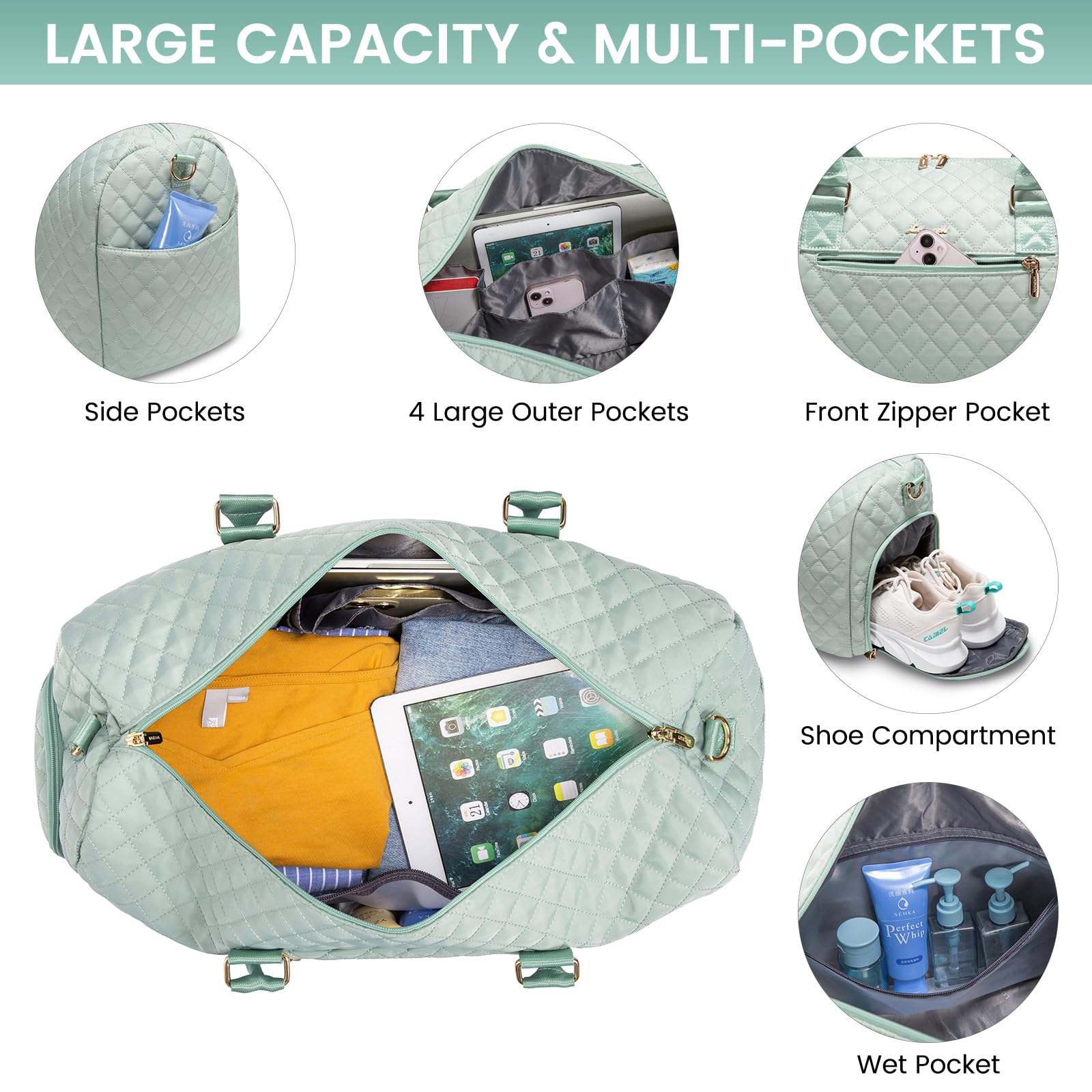 Foto 4 pulgar | Bolsa De Viaje Lovevook Para Mujer Con Neceser De 21 Pulgadas - Venta Internacional.