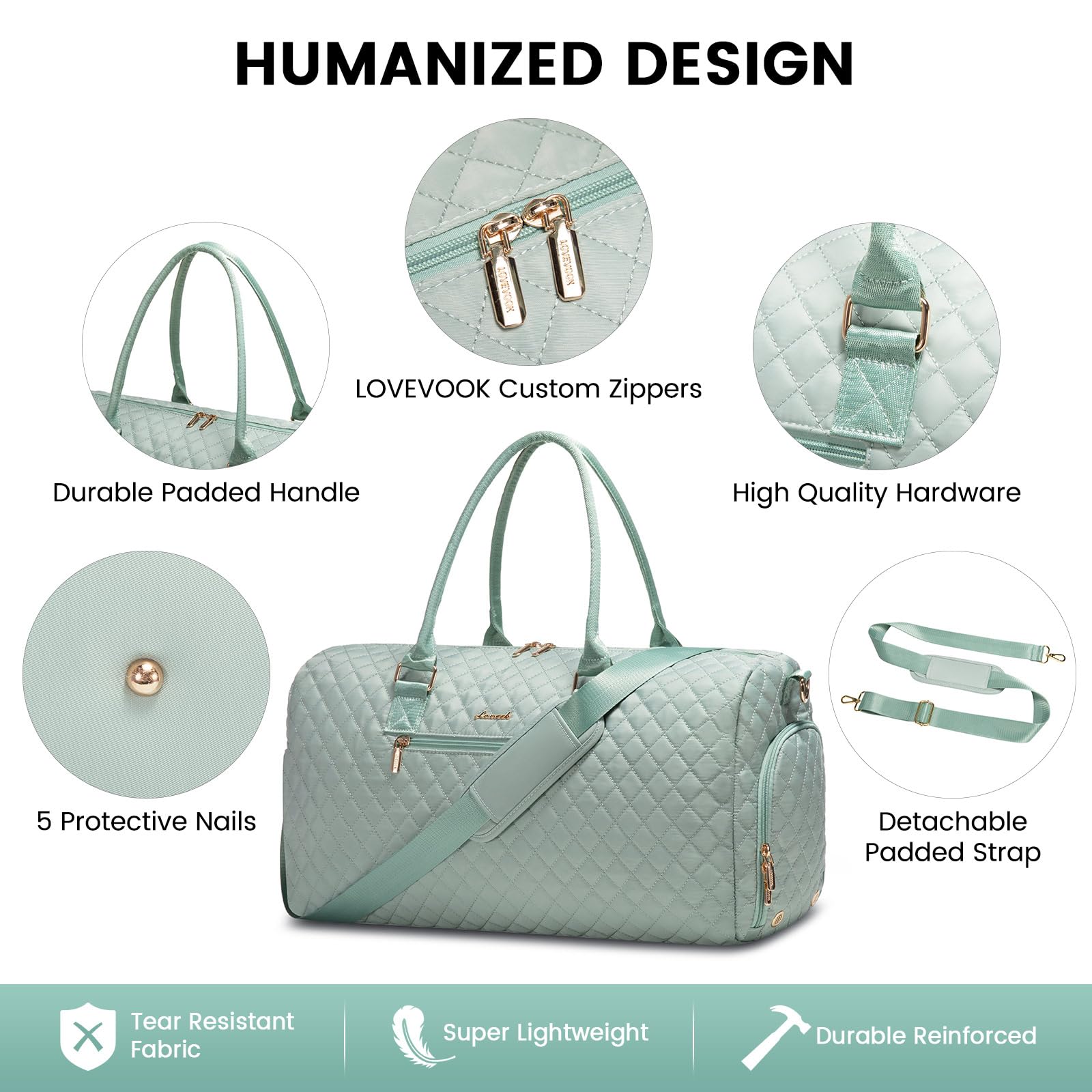 Foto 6 pulgar | Bolsa De Viaje Lovevook Para Mujer Con Neceser De 21 Pulgadas - Venta Internacional.