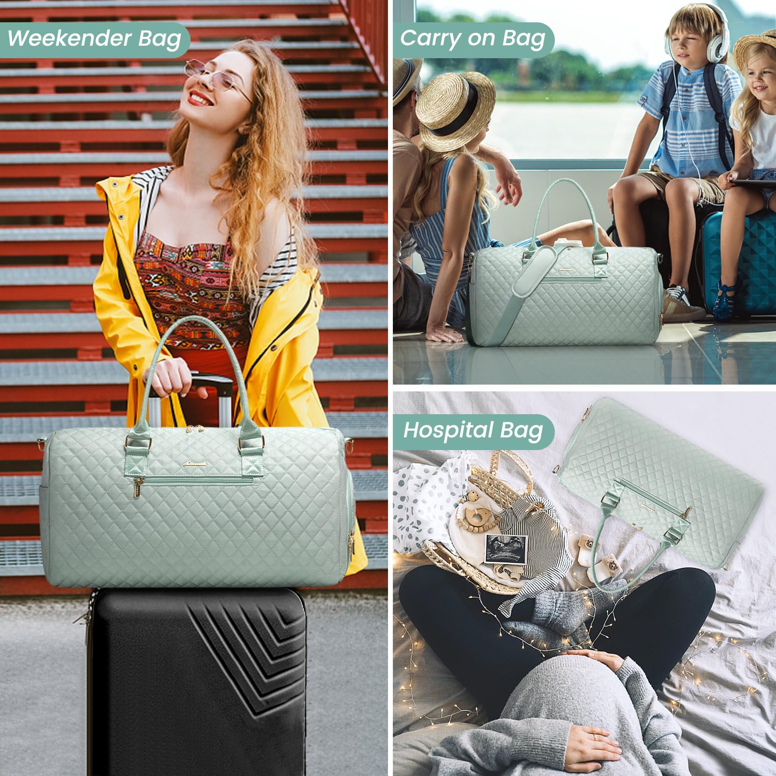 Foto 7 pulgar | Bolsa De Viaje Lovevook Para Mujer Con Neceser De 21 Pulgadas - Venta Internacional.