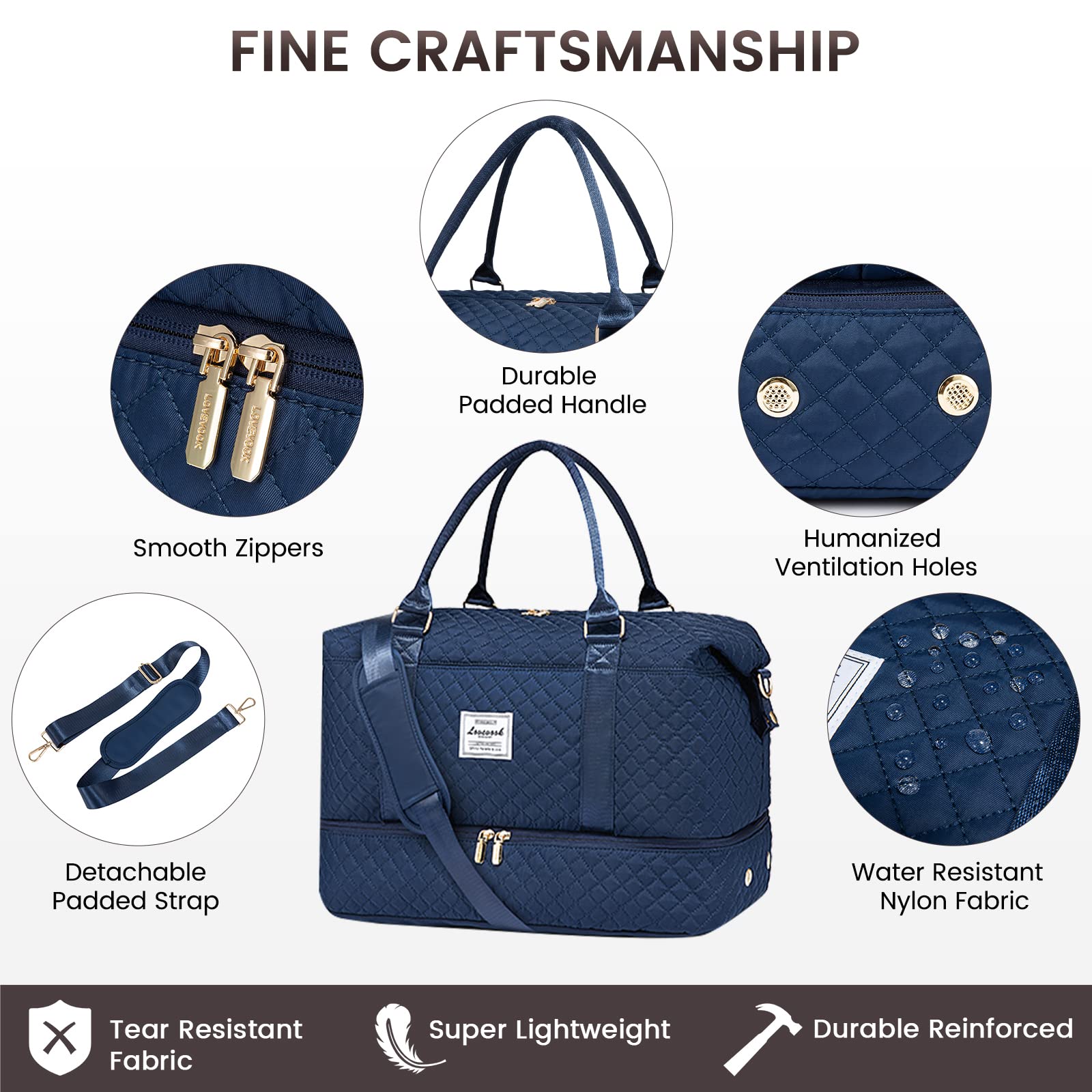 Foto 6 pulgar | Bolsa De Viaje Lovevook Para Mujer Con Compartimento Para Zapatos - Venta Internacional.
