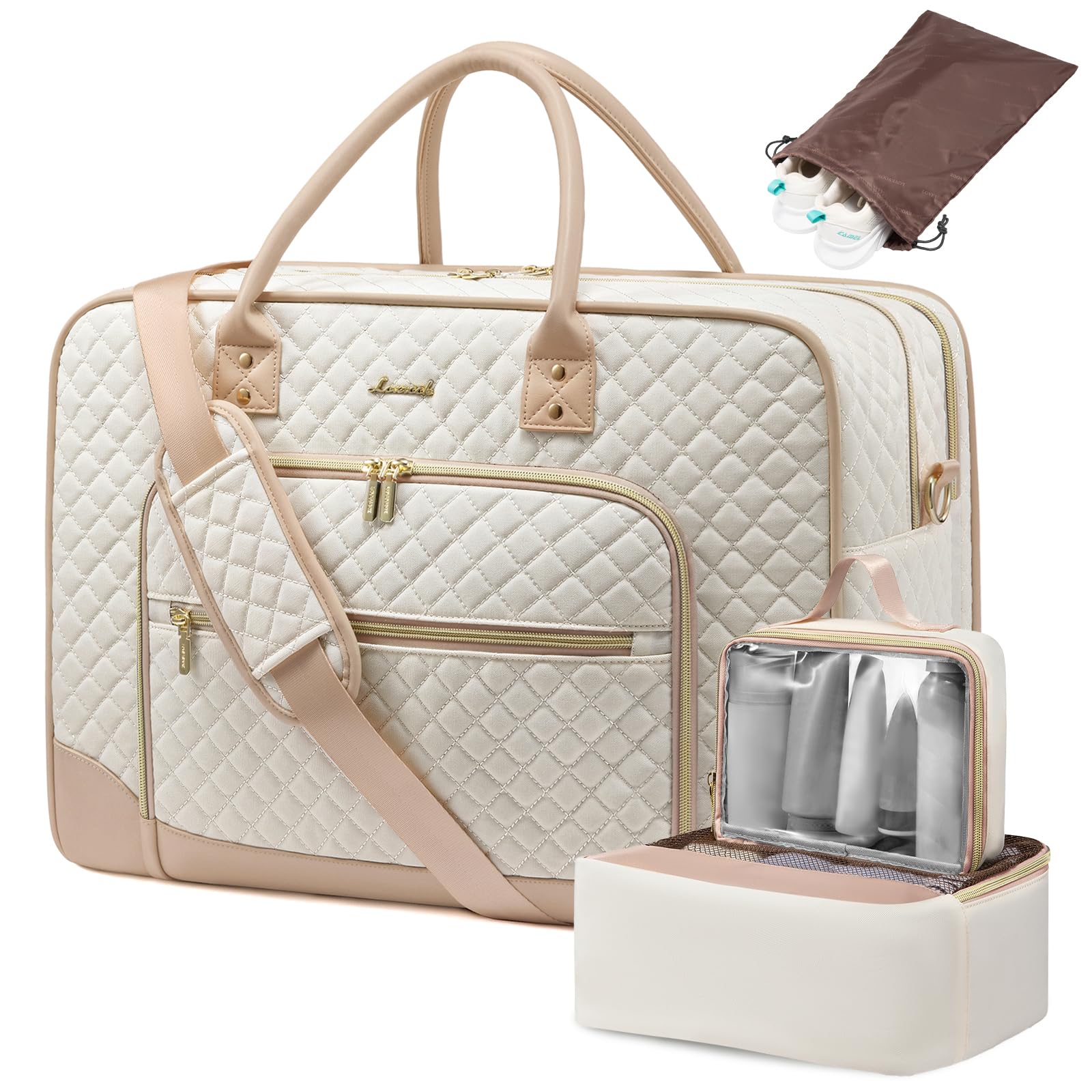 Foto 2 pulgar | Bolso De Fin De Semana Lovevook Para Mujer Con Compartimento Para Portátil, Juego De 4 Piezas - Venta Internacional.