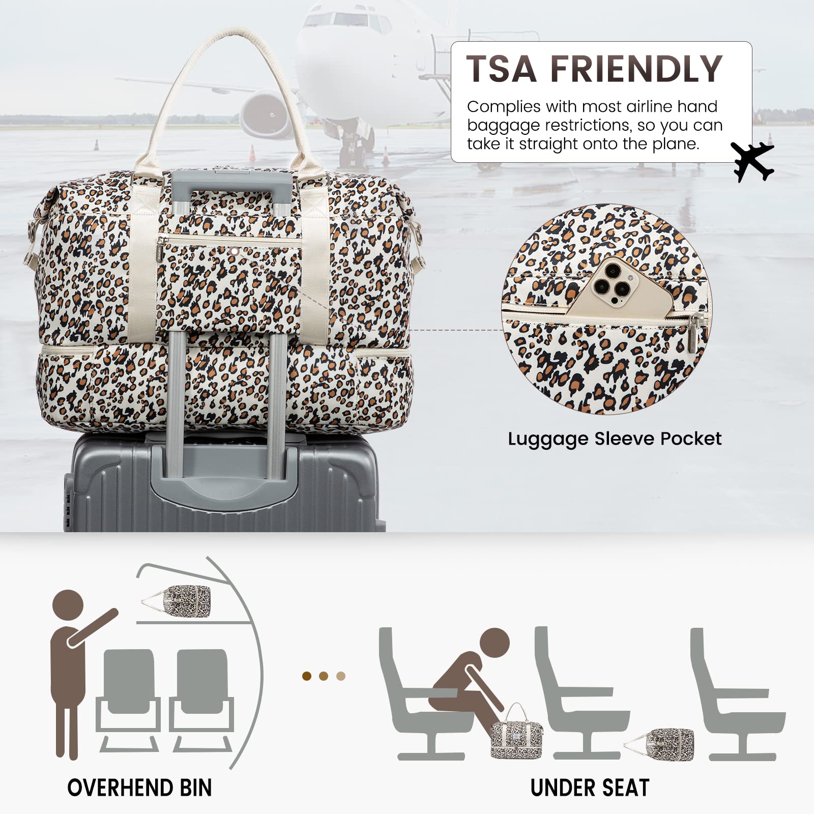 Foto 5 pulgar | Bolsa De Viaje Lovevook Para Mujer Con Compartimento Para Zapatos - Venta Internacional.