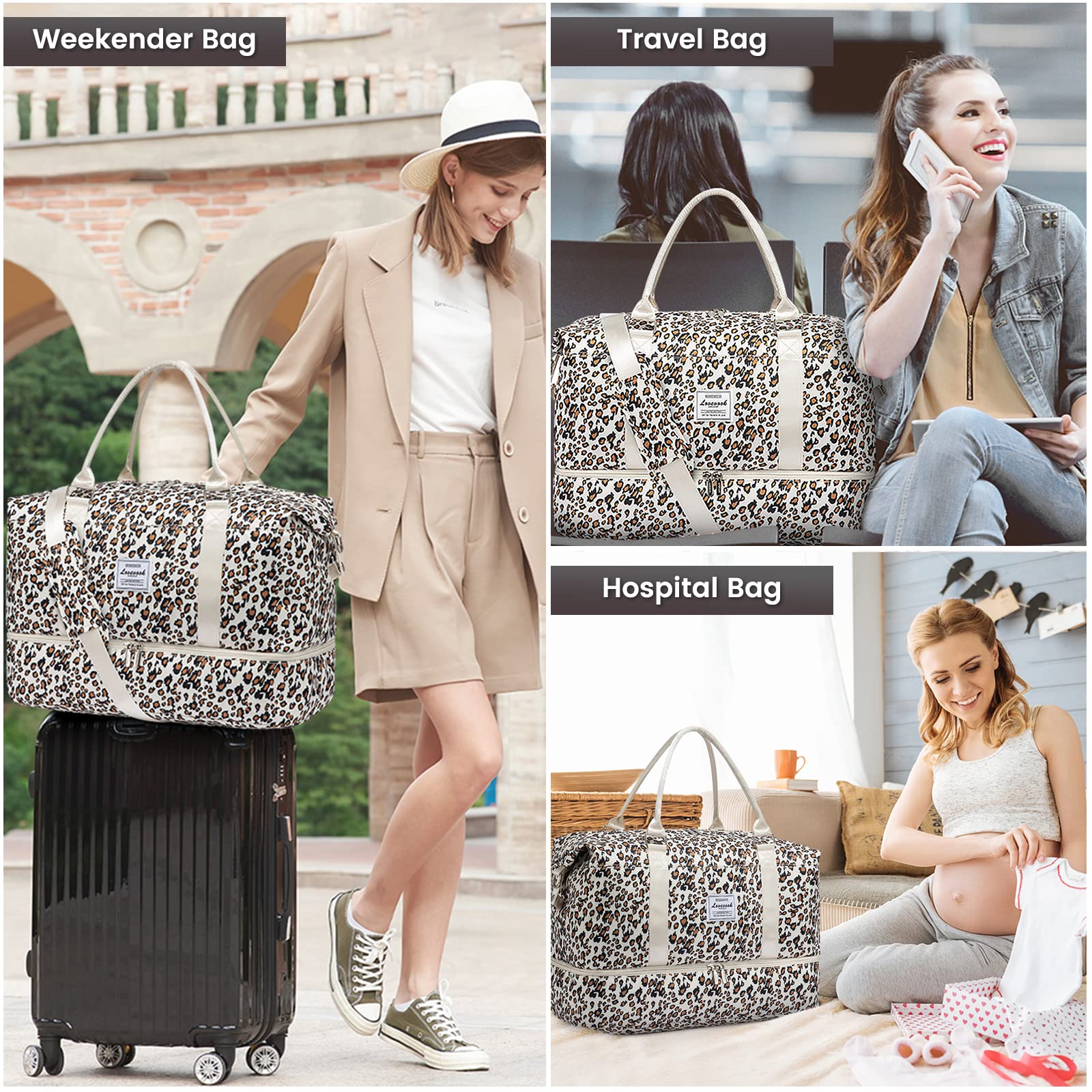 Foto 7 pulgar | Bolsa De Viaje Lovevook Para Mujer Con Compartimento Para Zapatos - Venta Internacional.