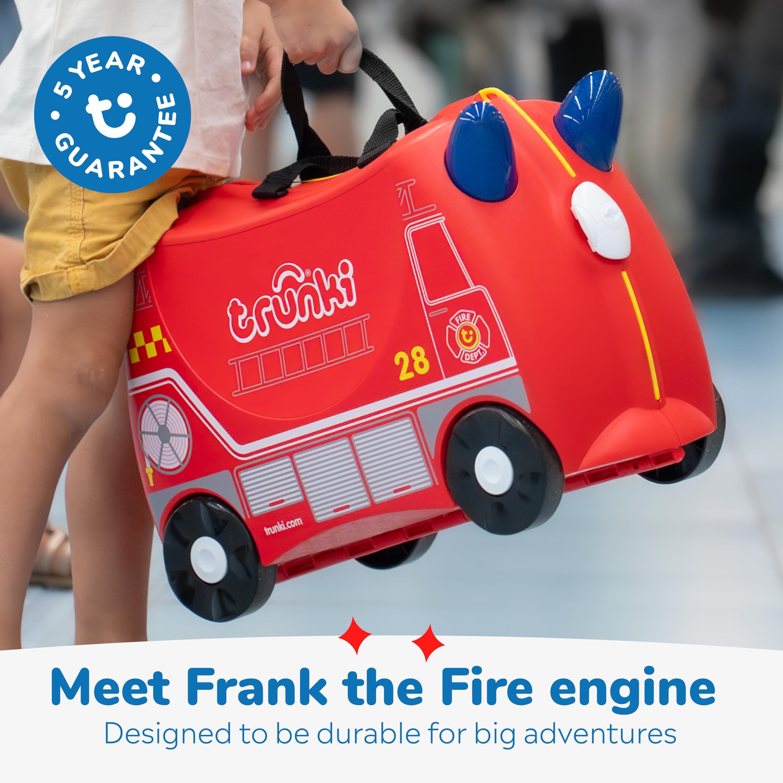 Foto 6 pulgar | Maleta Para Niños Trunki Ride-on Tow-along Equipaje Frank Fire Truck - Venta Internacional.