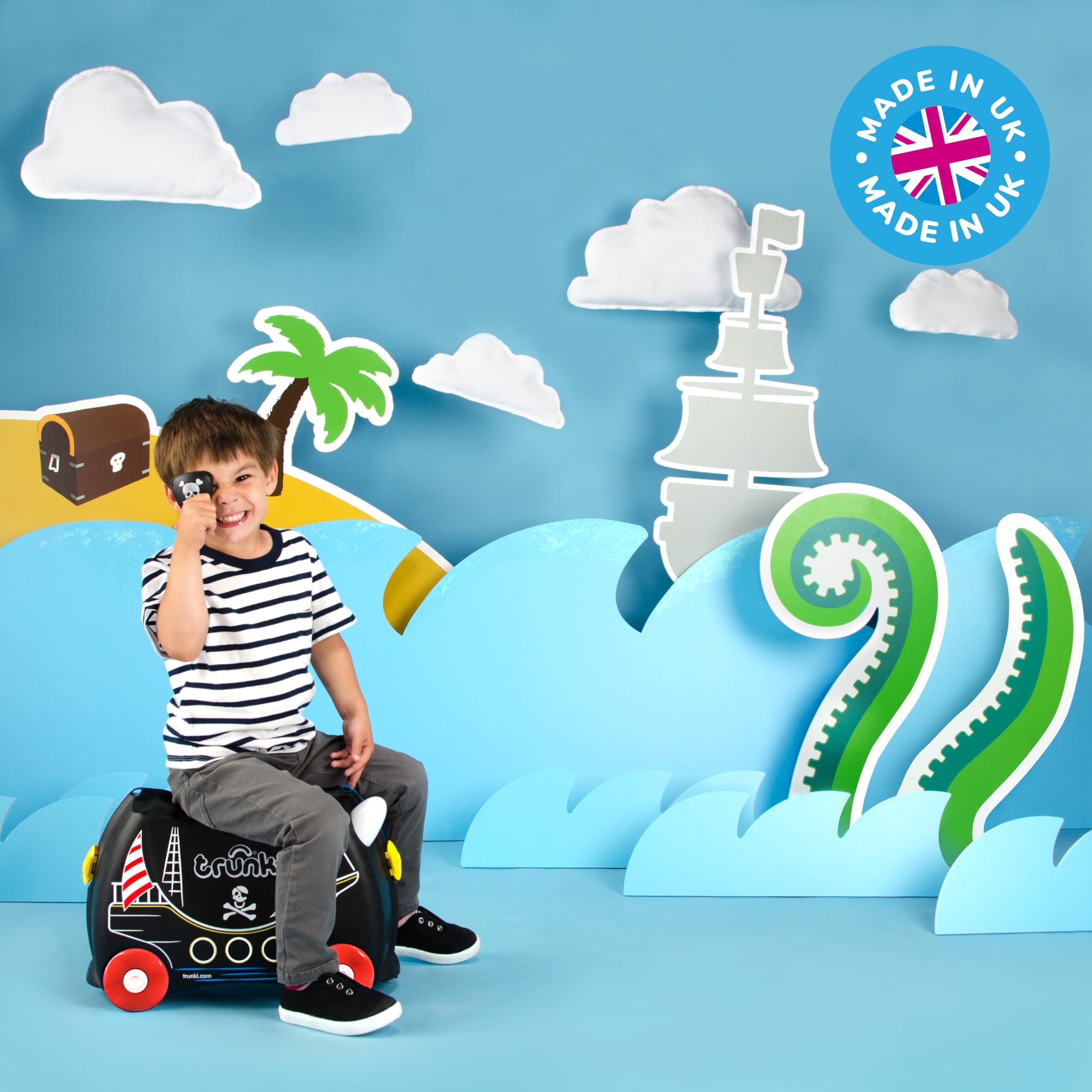 Foto 8 pulgar | Maleta Infantil Trunki Ride-on Pedro Pirate Ship Negra 18l - Venta Internacional.