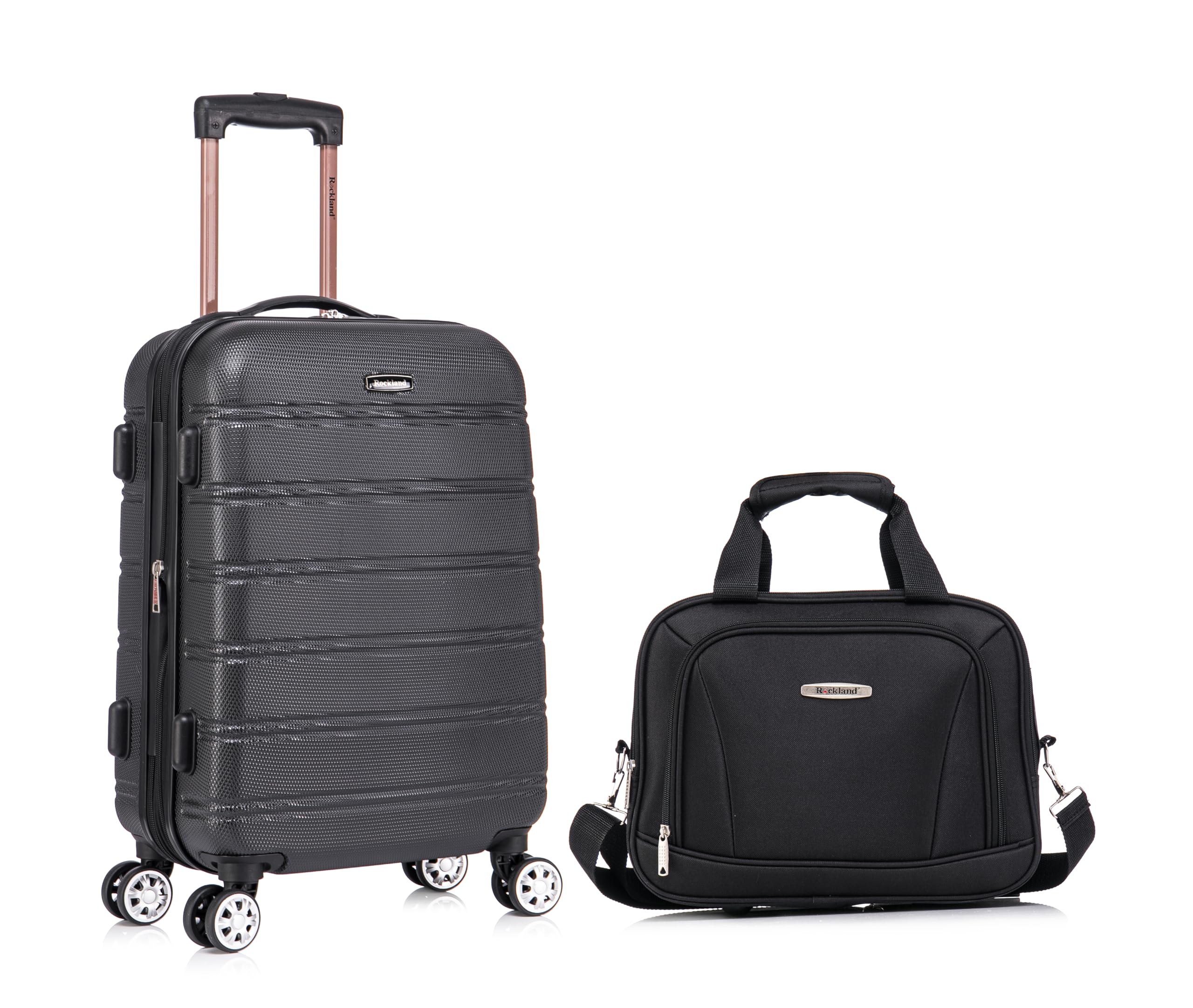 Foto 2 pulgar | Juego De 2 Piezas Luggage Rockland Melbourne Hardside, Expandible, Negro - Venta Internacional.