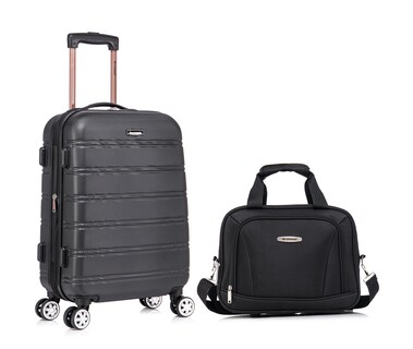 Foto 1 | Juego De 2 Piezas Luggage Rockland Melbourne Hardside, Expandible, Negro - Venta Internacional.