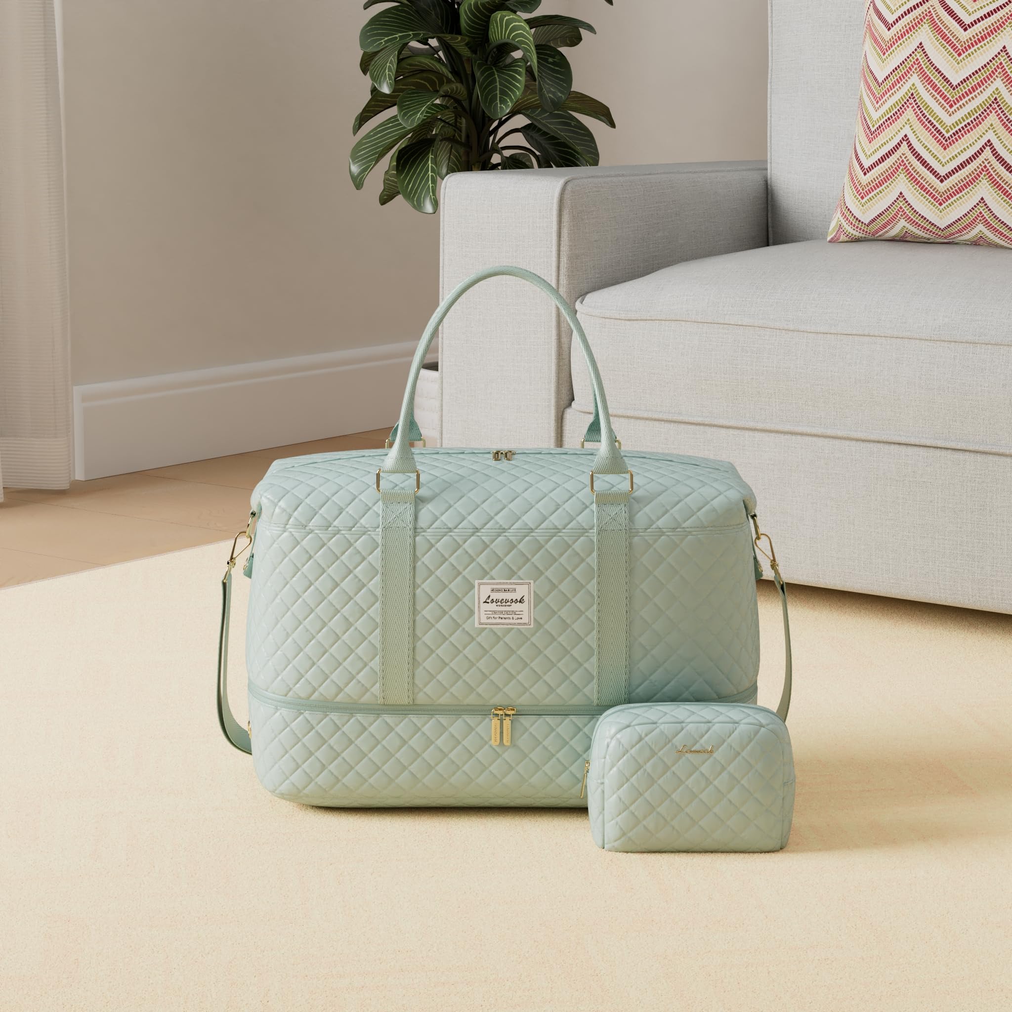 Foto 3 pulgar | Bolsa De Viaje Lovevook Para Mujer Con Compartimento Para Zapatos - Venta Internacional.