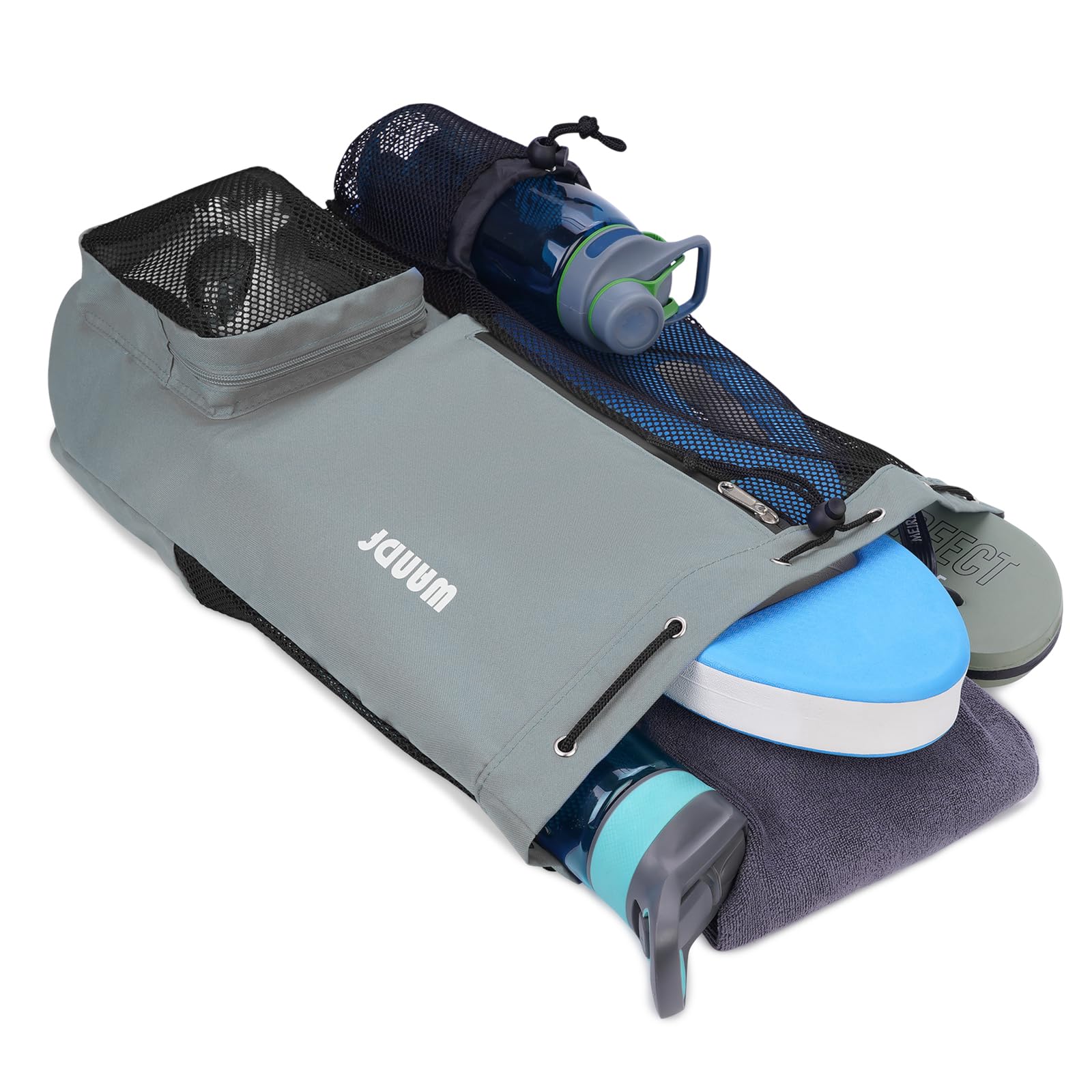 Foto 5 pulgar | Bolsa De Natación Wandf Mochila De Malla Con Cordón Impermeable (gris) - Venta Internacional.