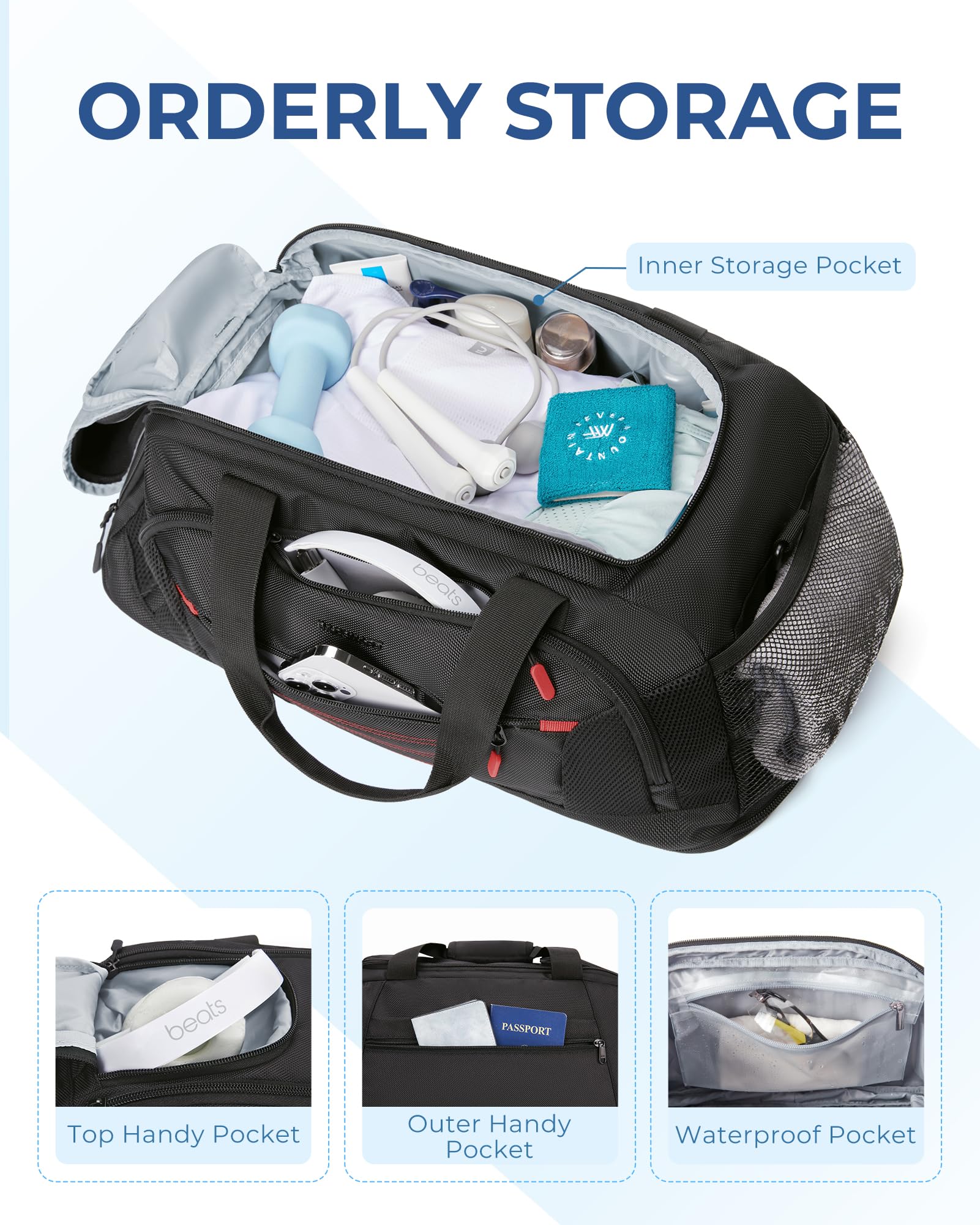 Foto 4 pulgar | Bolsa De Gimnasio Bagsmart, Expandible, De Viaje, Impermeable Para Hombres Y Mujeres - Venta Internacional.
