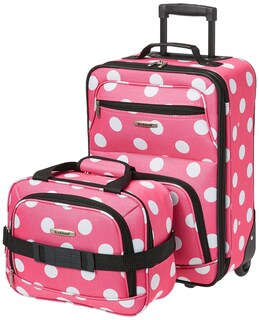 Foto 1 | Juego De Equipaje Rockland Fashion Softside Upright Pink Dots, 2 Piezas - Venta Internacional.
