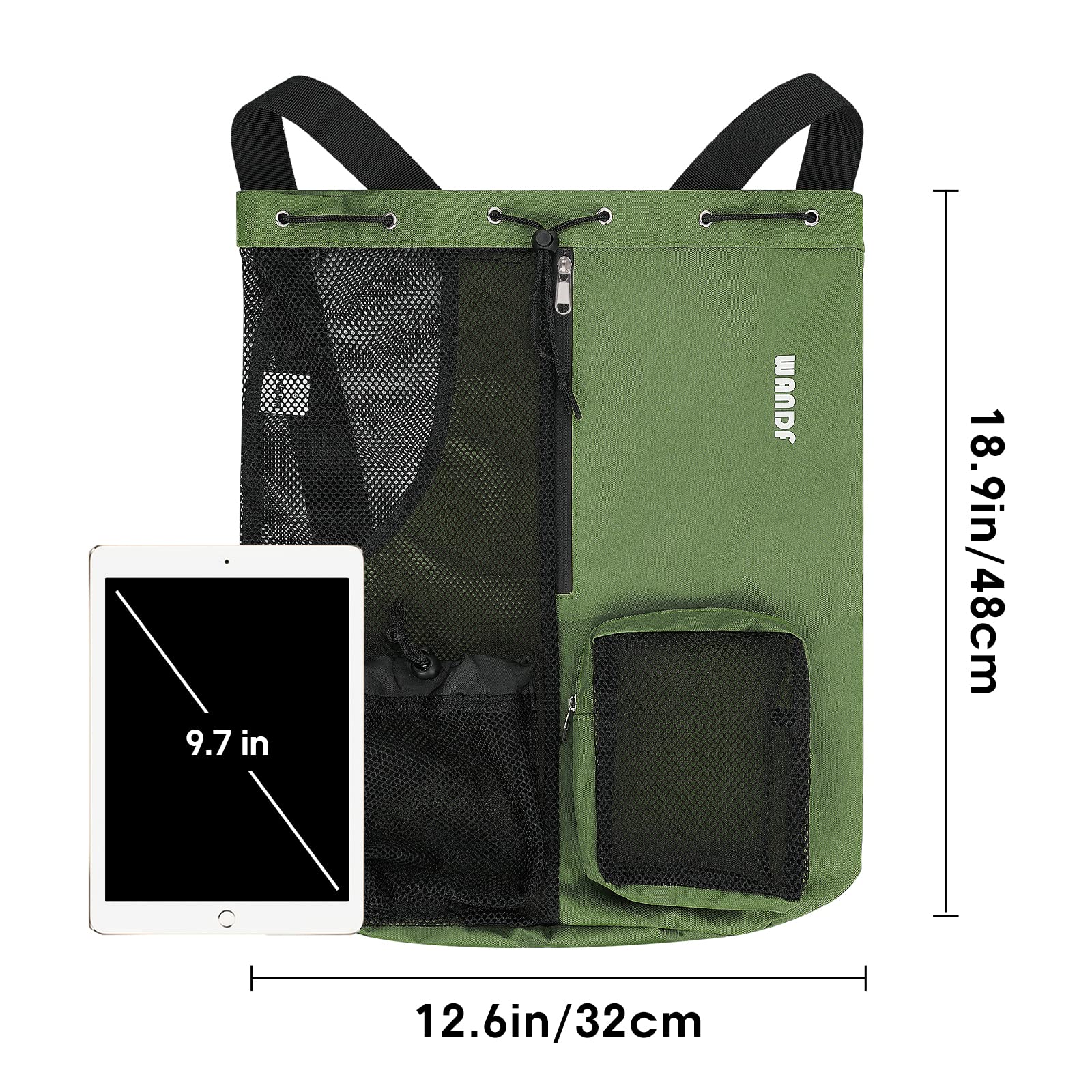 Foto 5 | Bolsa De Natación Wandf Mochila De Malla Con Cordón Impermeable (verde) - Venta Internacional.