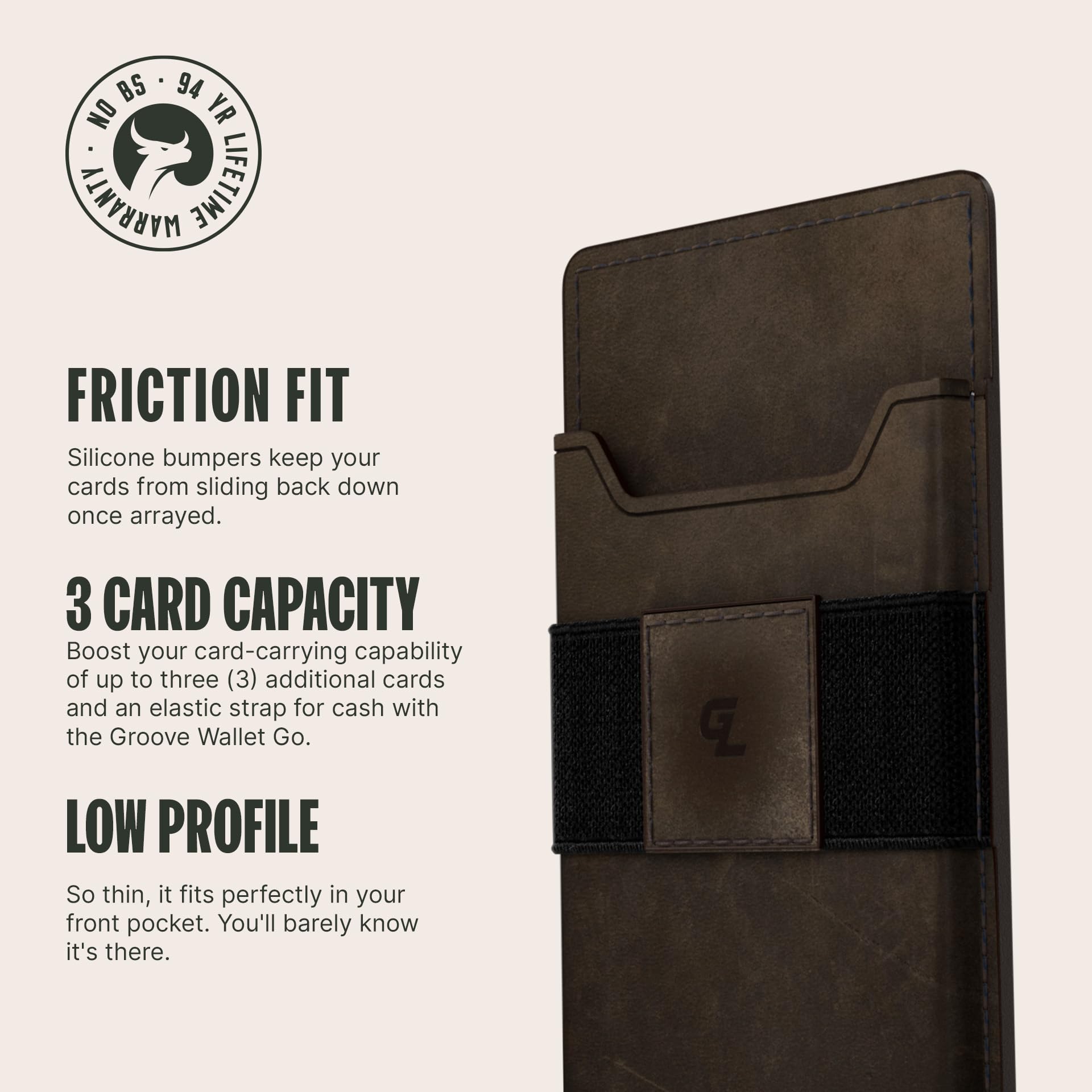 Foto 4 pulgar | Wallet Groove Life Groove Wallet Go De Cuero Marrón Para Hombre - Venta Internacional.