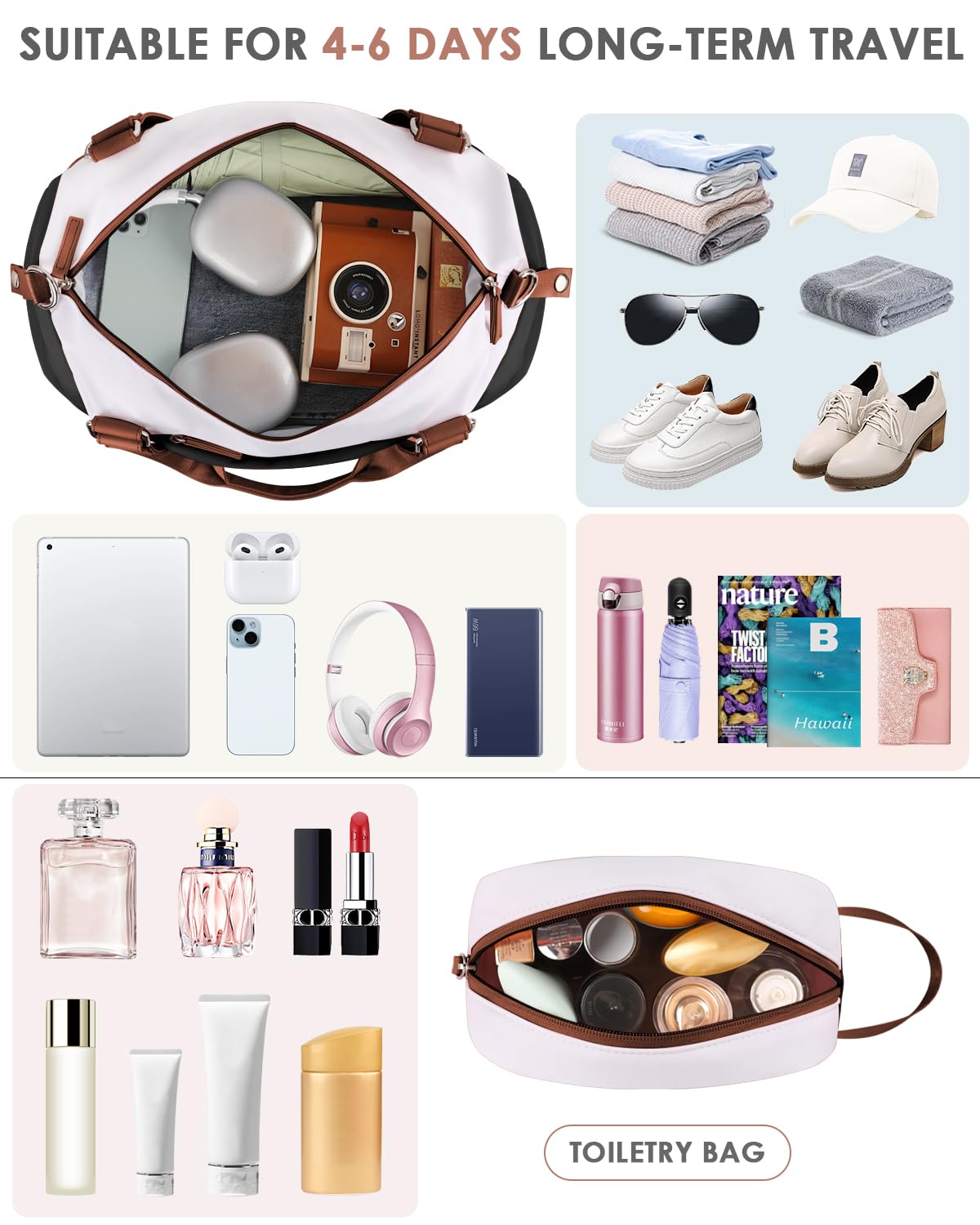 Foto 4 pulgar | Bolsa De Viaje Etronik Lagre Para Mujer Con Compartimento Para Zapatos - Venta Internacional.