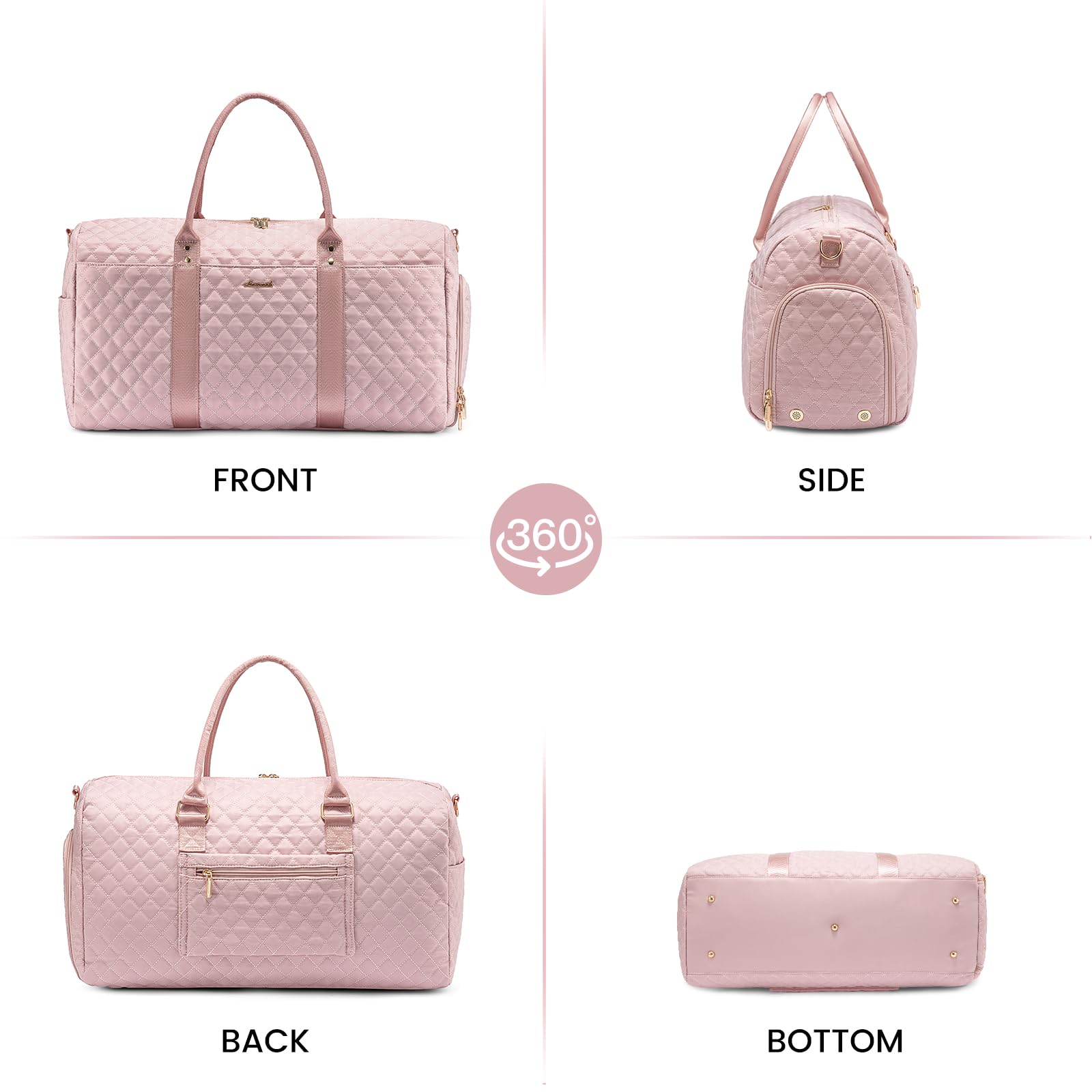 Foto 8 pulgar | Bolsa De Viaje De Fin De Semana Lovevook Travel Para Mujer Con Compartimento Para Zapatos - Venta Internacional.