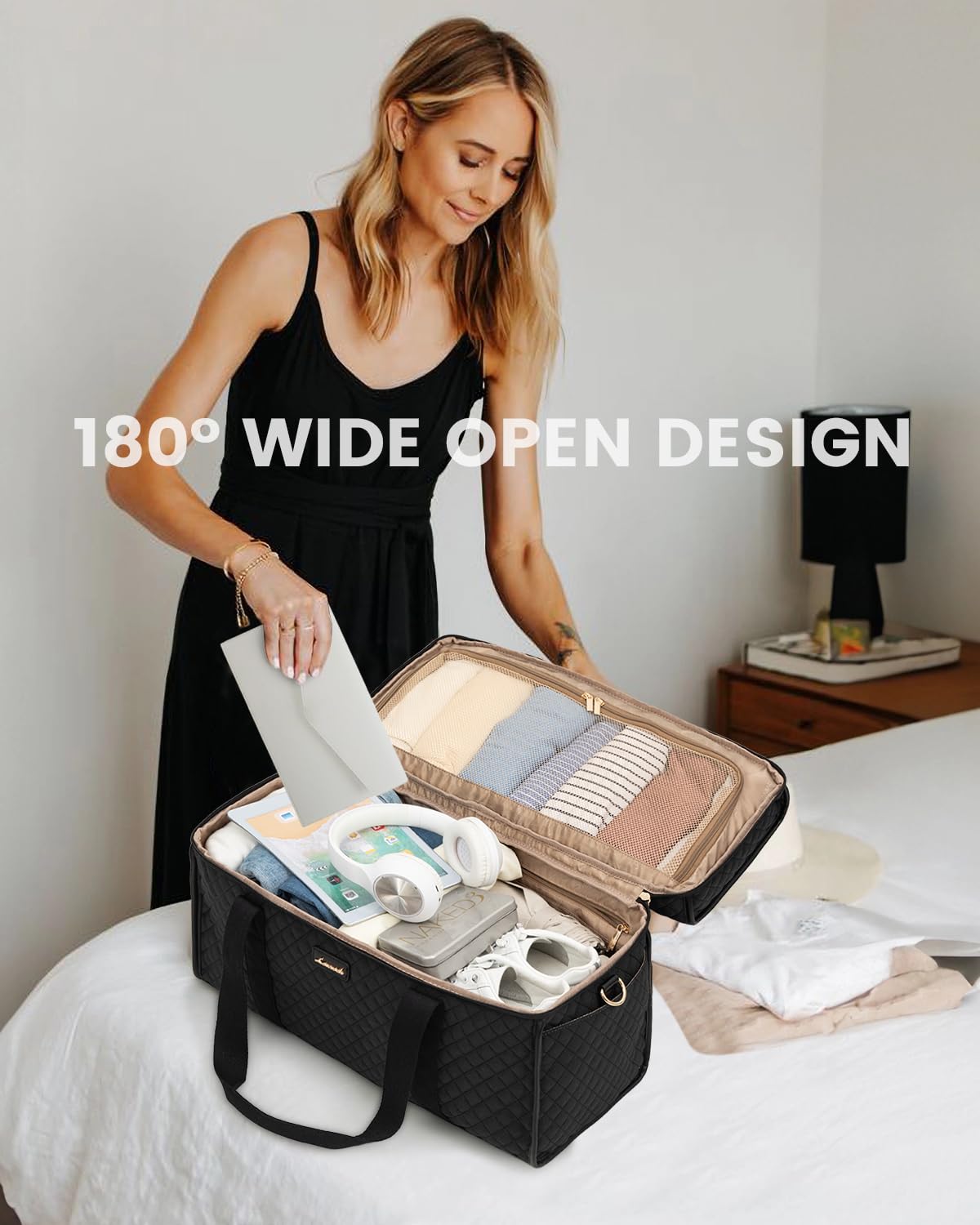 Foto 3 pulgar | Weekender Bags Lovevook, Juego De 3 Bolsas De Lona Para Mujer - Venta Internacional.