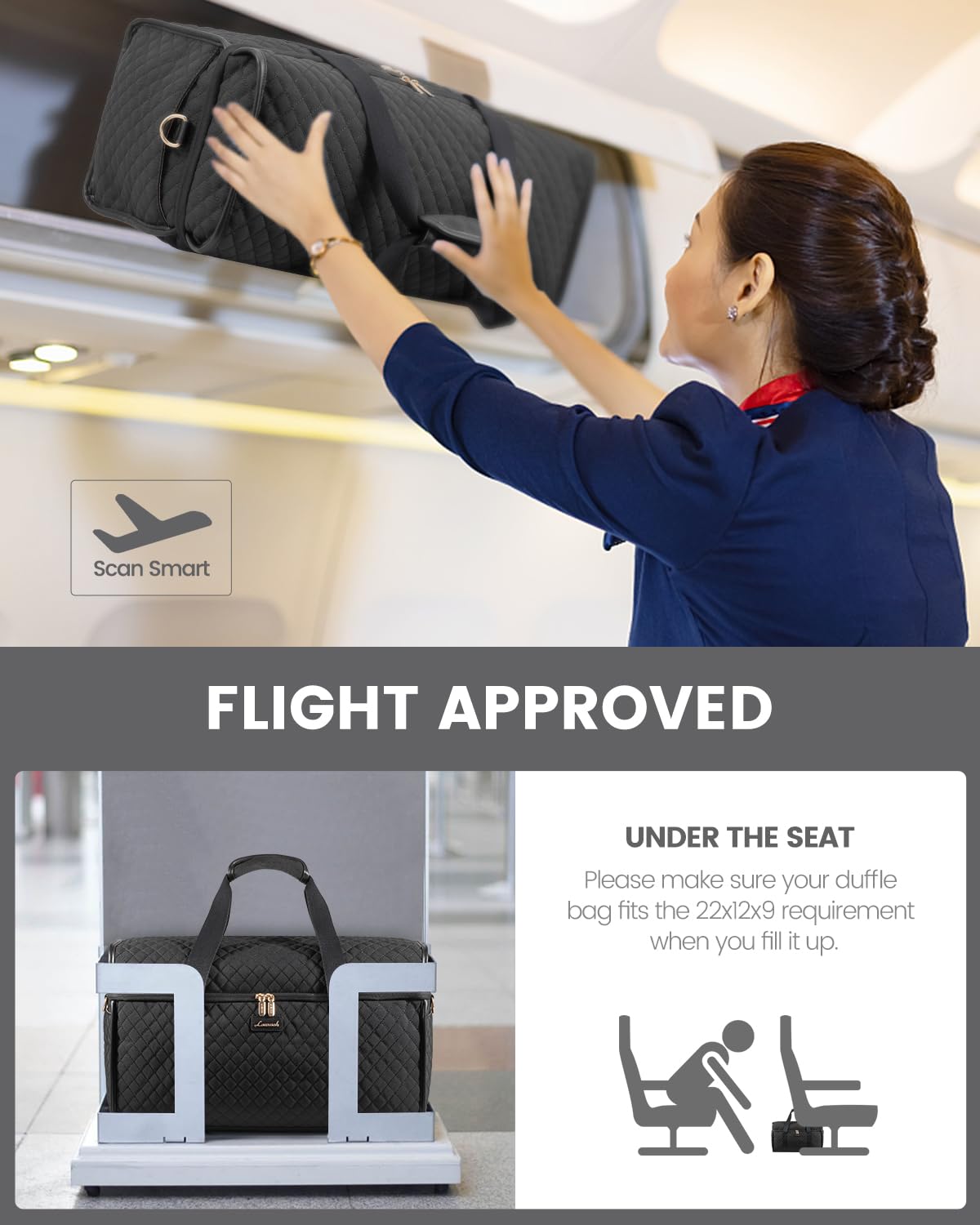 Foto 8 pulgar | Weekender Bags Lovevook, Juego De 3 Bolsas De Lona Para Mujer - Venta Internacional.