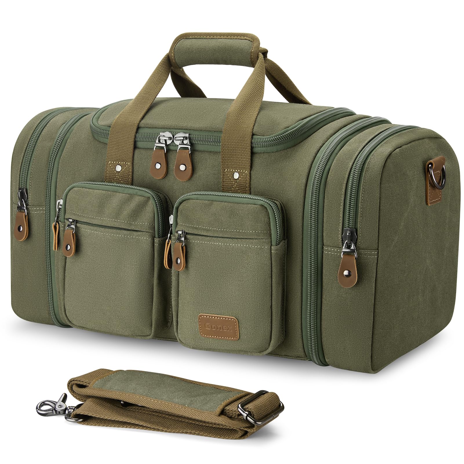 Foto 2 pulgar | Bolsa De Lona Gonex, 50 Litros, Resistente Al Agua, Para Viajes, Color Verde Militar - Venta Internacional.